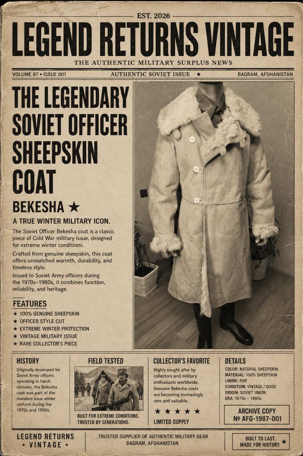 Soviet Bekesha Coat: The History of the Legendary Winter Sheepskin Overcoat