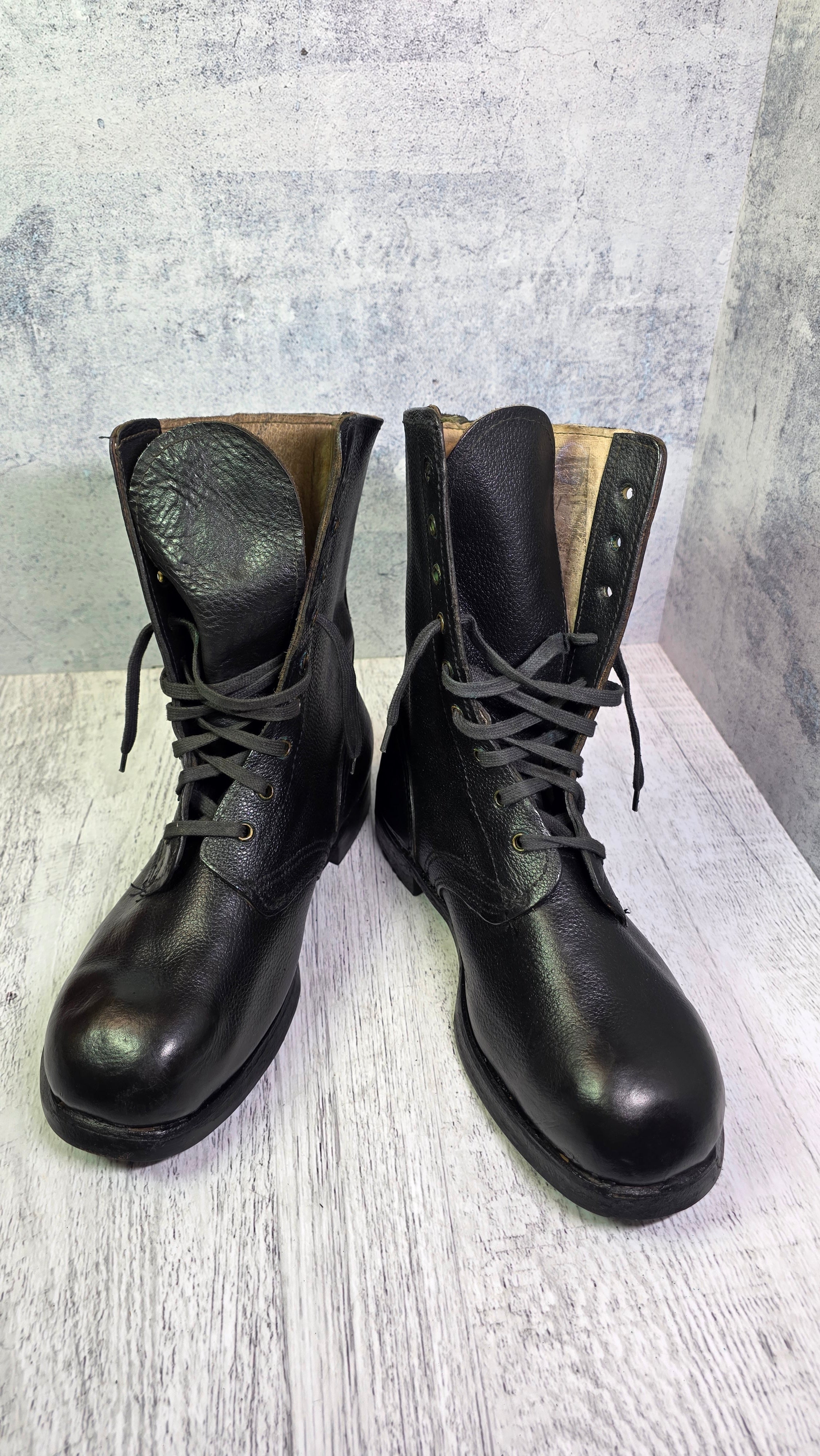 Vintage Soviet Lace-Up Boots