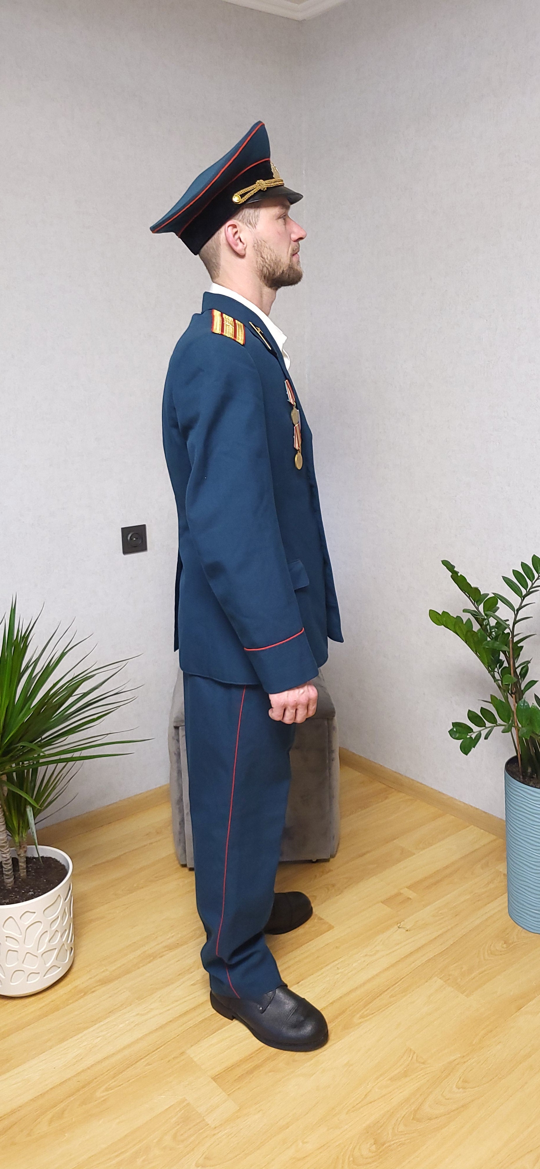 Soviet USSR Parade Uniform Set Turquoise Jacket Trousers Hat Boots