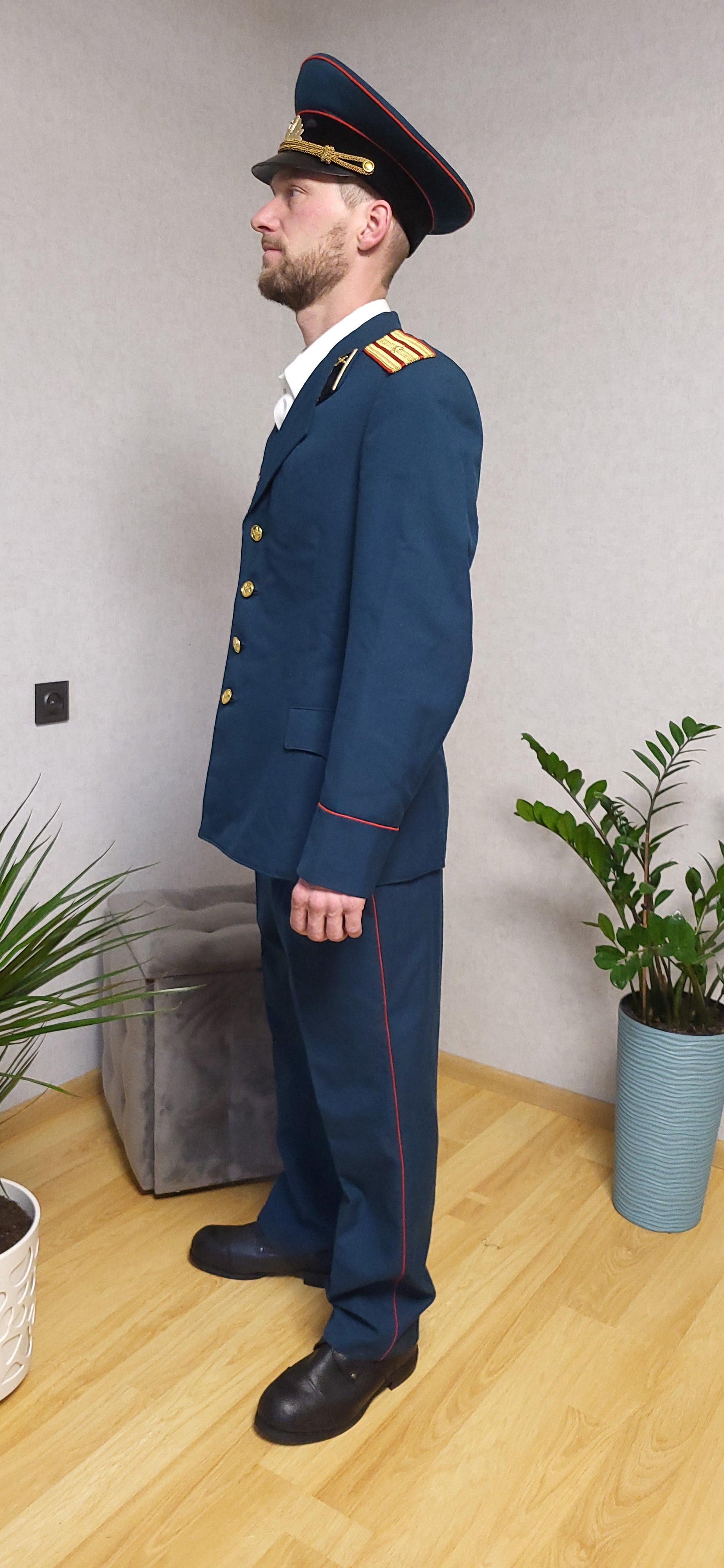 Soviet USSR Parade Uniform Set Turquoise Jacket Trousers Hat Boots