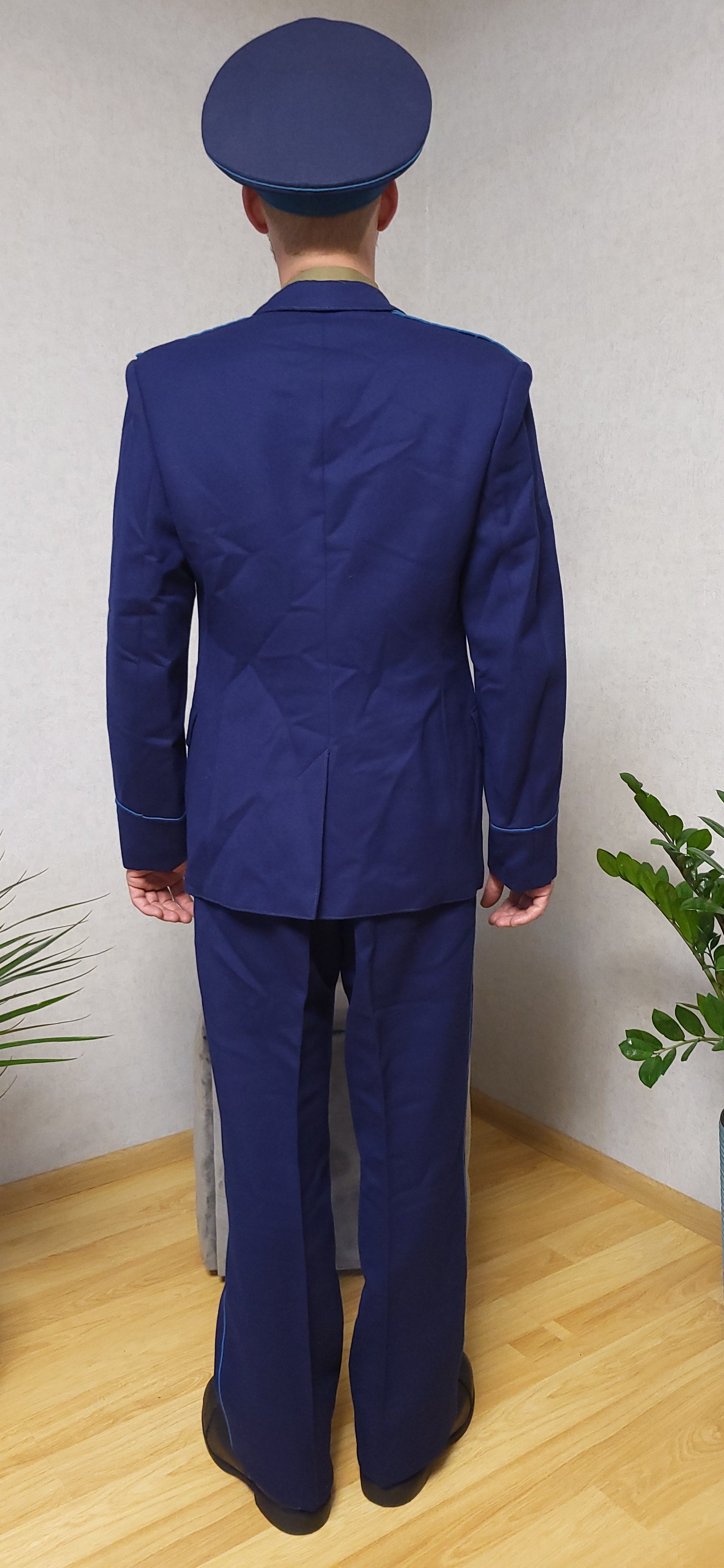 Soviet USSR Air Force Blue Dress Uniform Set Semi-Wool Tunic Trousers