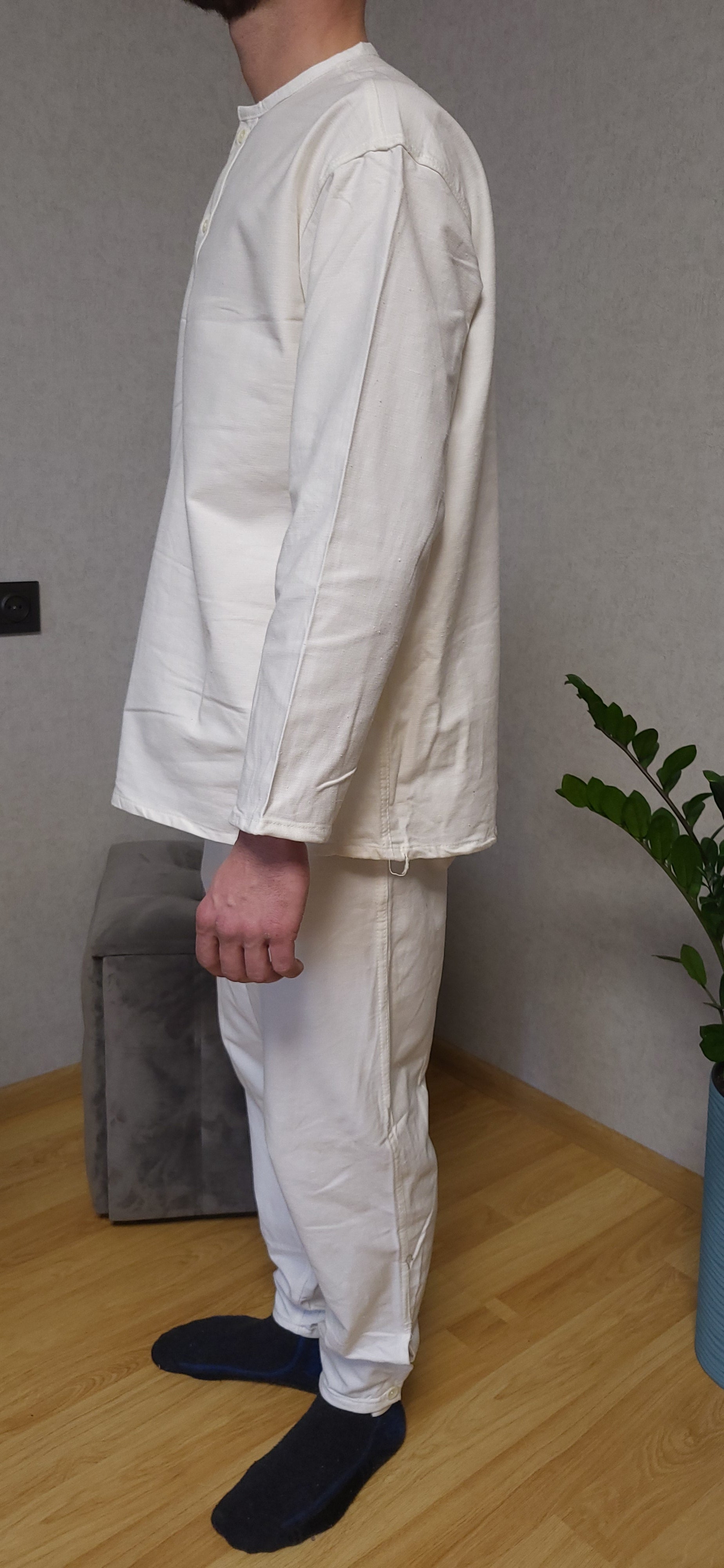 Vintage Soviet Belukha Cotton Underwear Set Shirt and Long Johns USSR