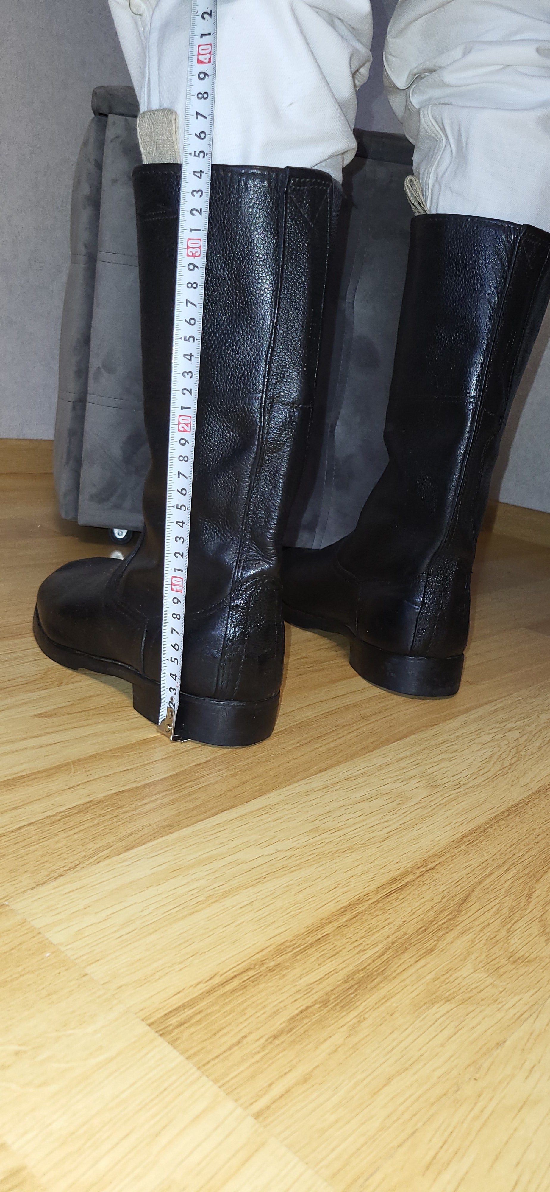 Vintage USSR Naval Deck Boots Soviet VMF Sailor Leather Boots 34–36 cm