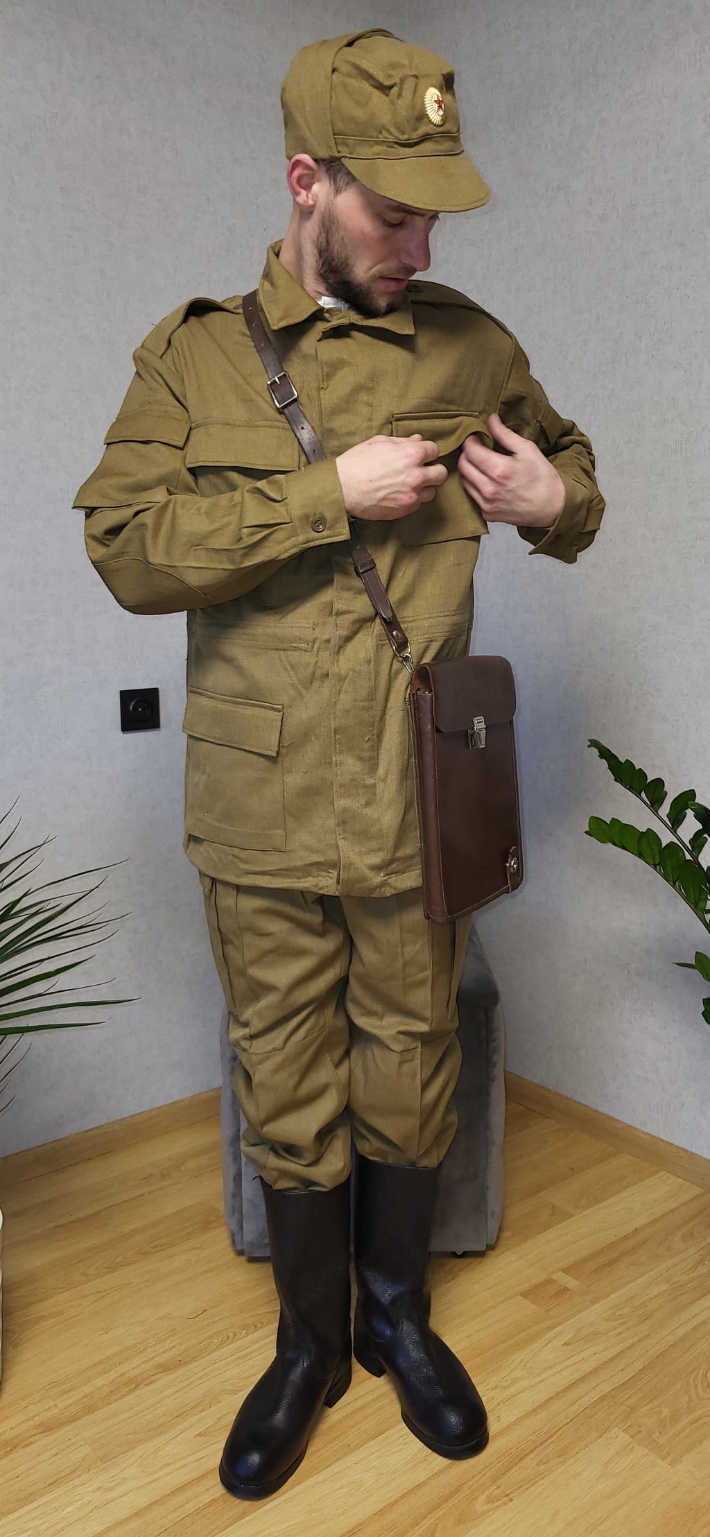 Authentic USSR Afghanka Sand Color Uniform Vintage Soviet Cotton Set