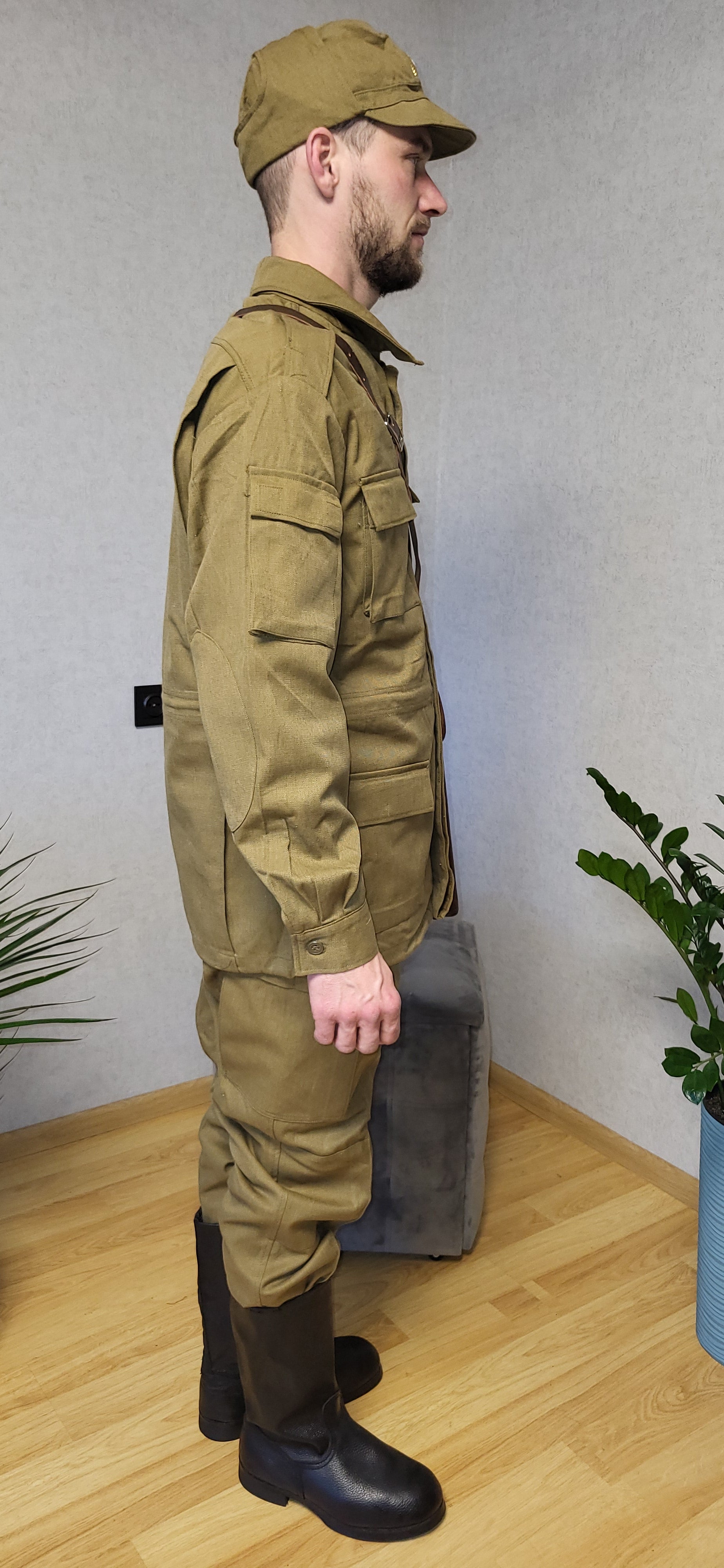 Authentic USSR Afghanka Sand Color Uniform Vintage Soviet Cotton Set