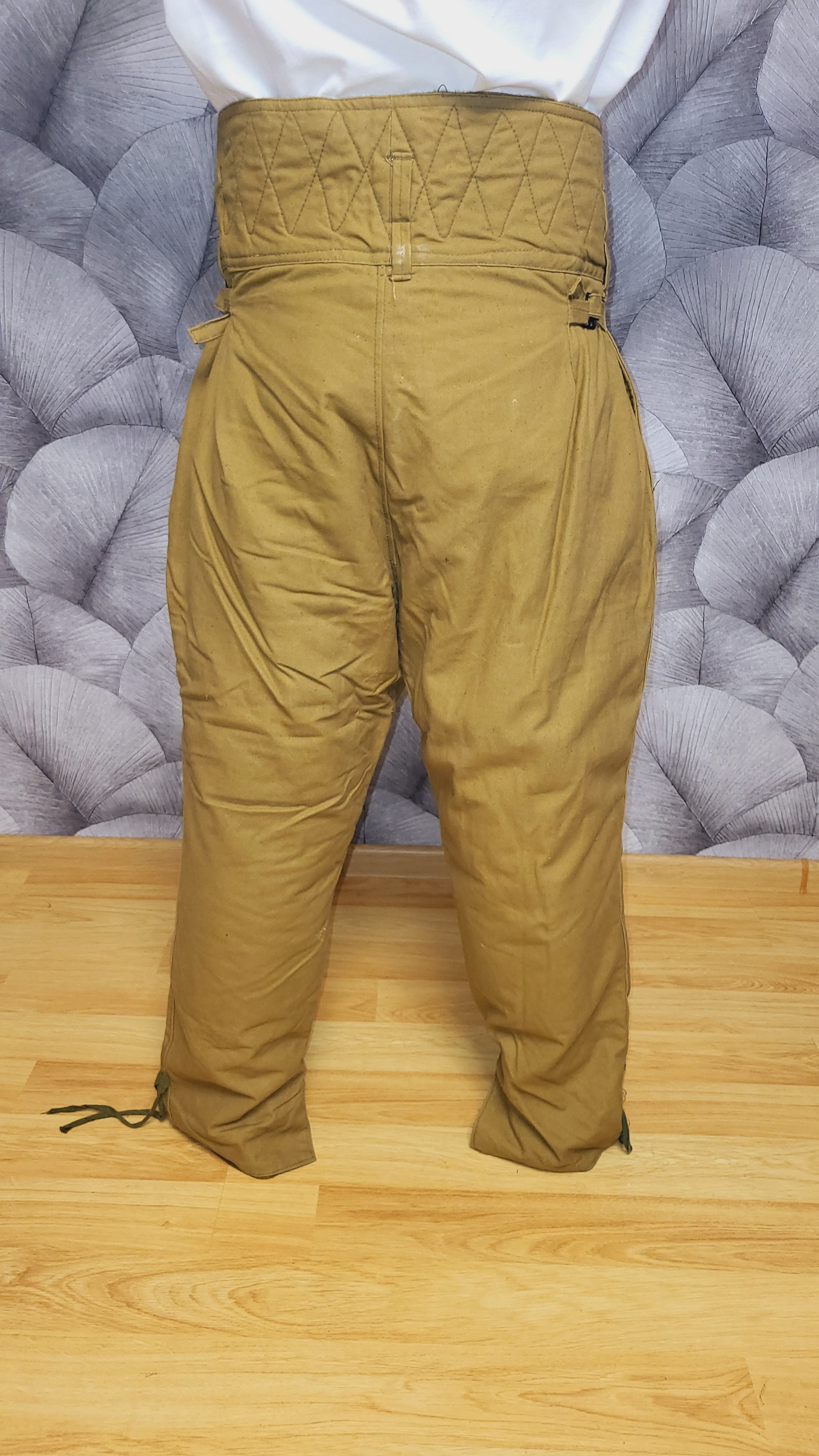Soviet USSR Winter Quilted Trousers Sand Tone