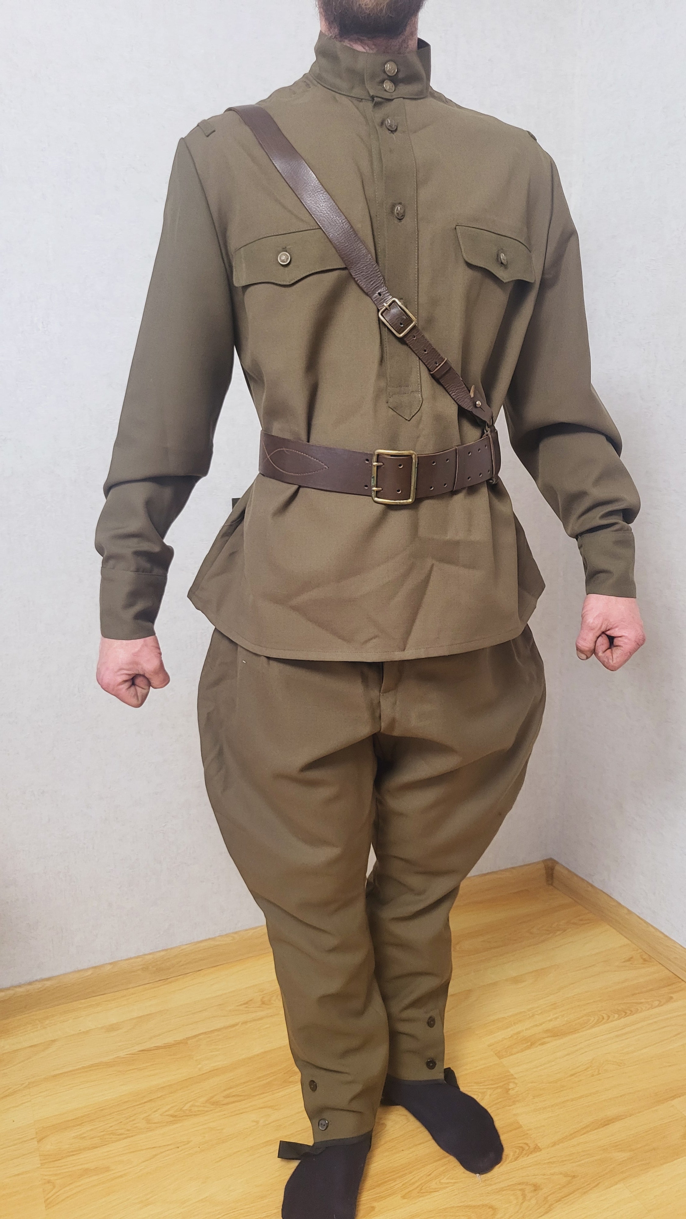 Soviet RKKA Khaki Gymnastyorka Set with Breeches
