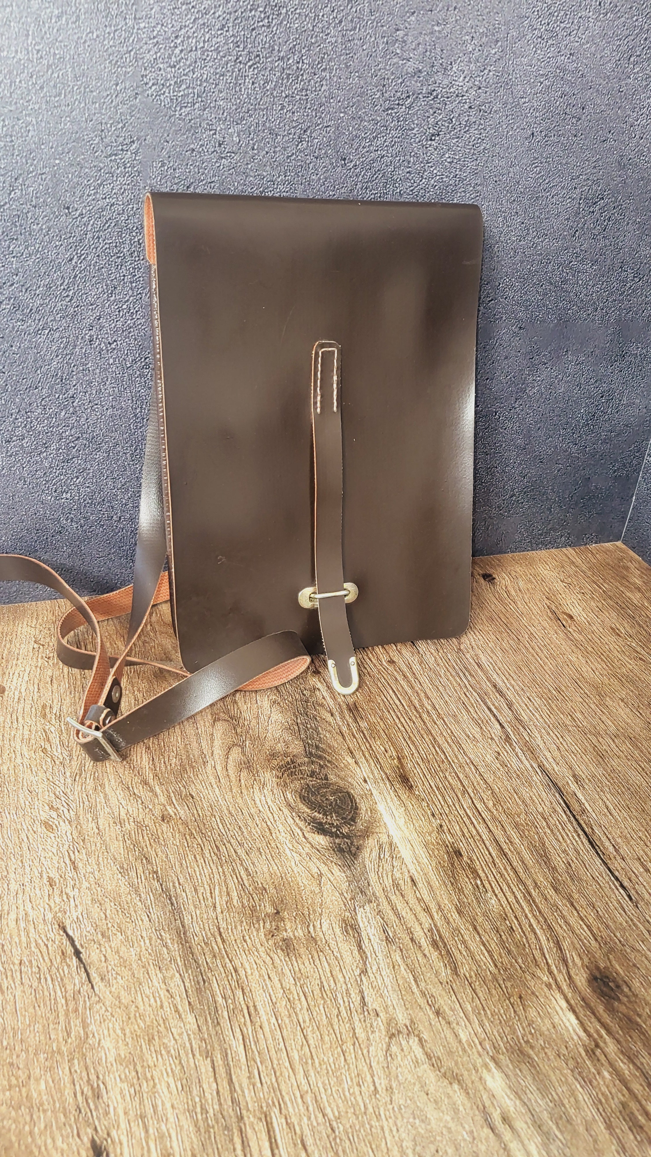 Vintage USSR Soviet Field Map Case Kirza Shoulder Satchel