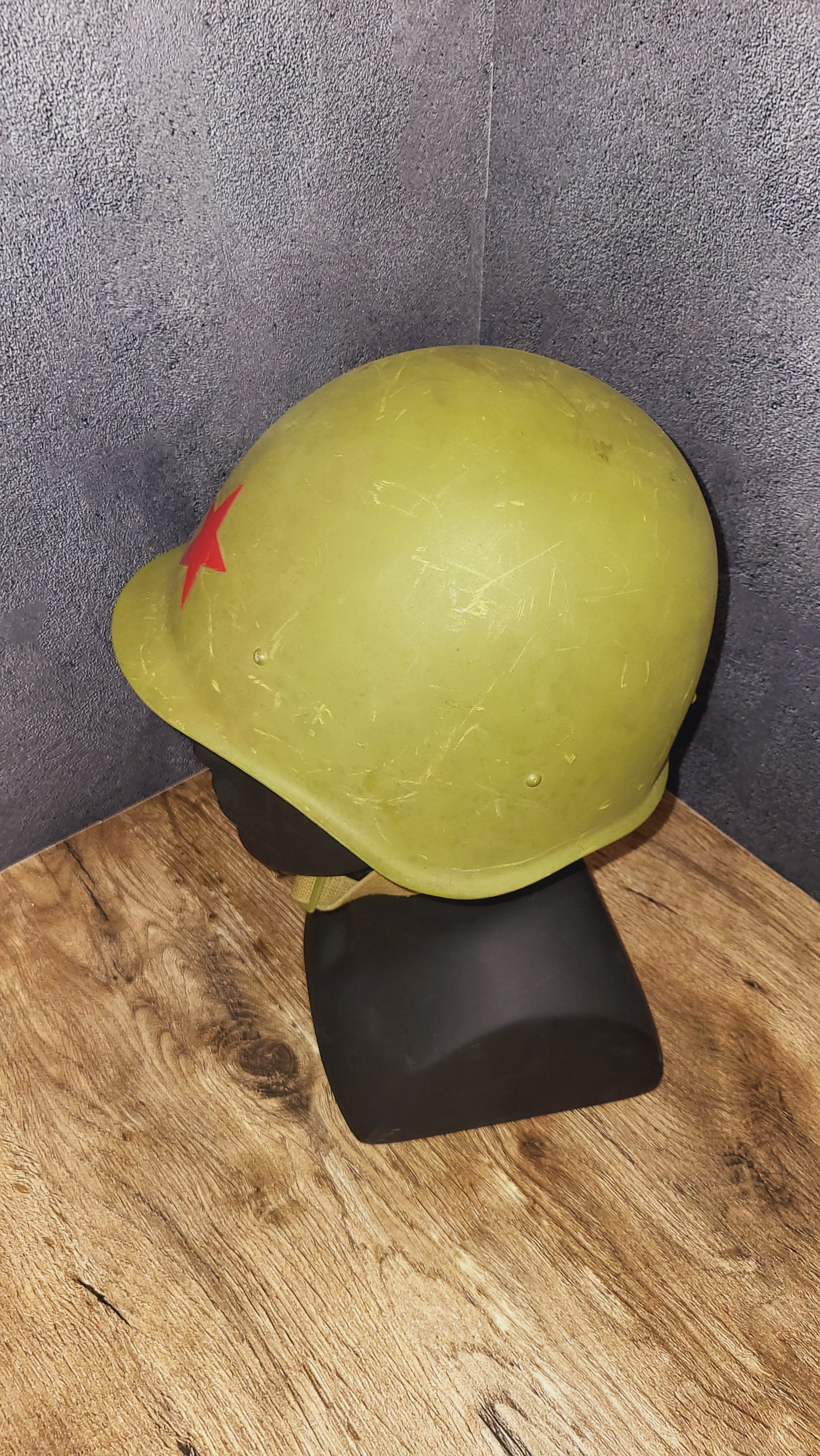 Soviet USSR SSh-40 Steel Helmet Fully Painted Red Star Combat Era Shell