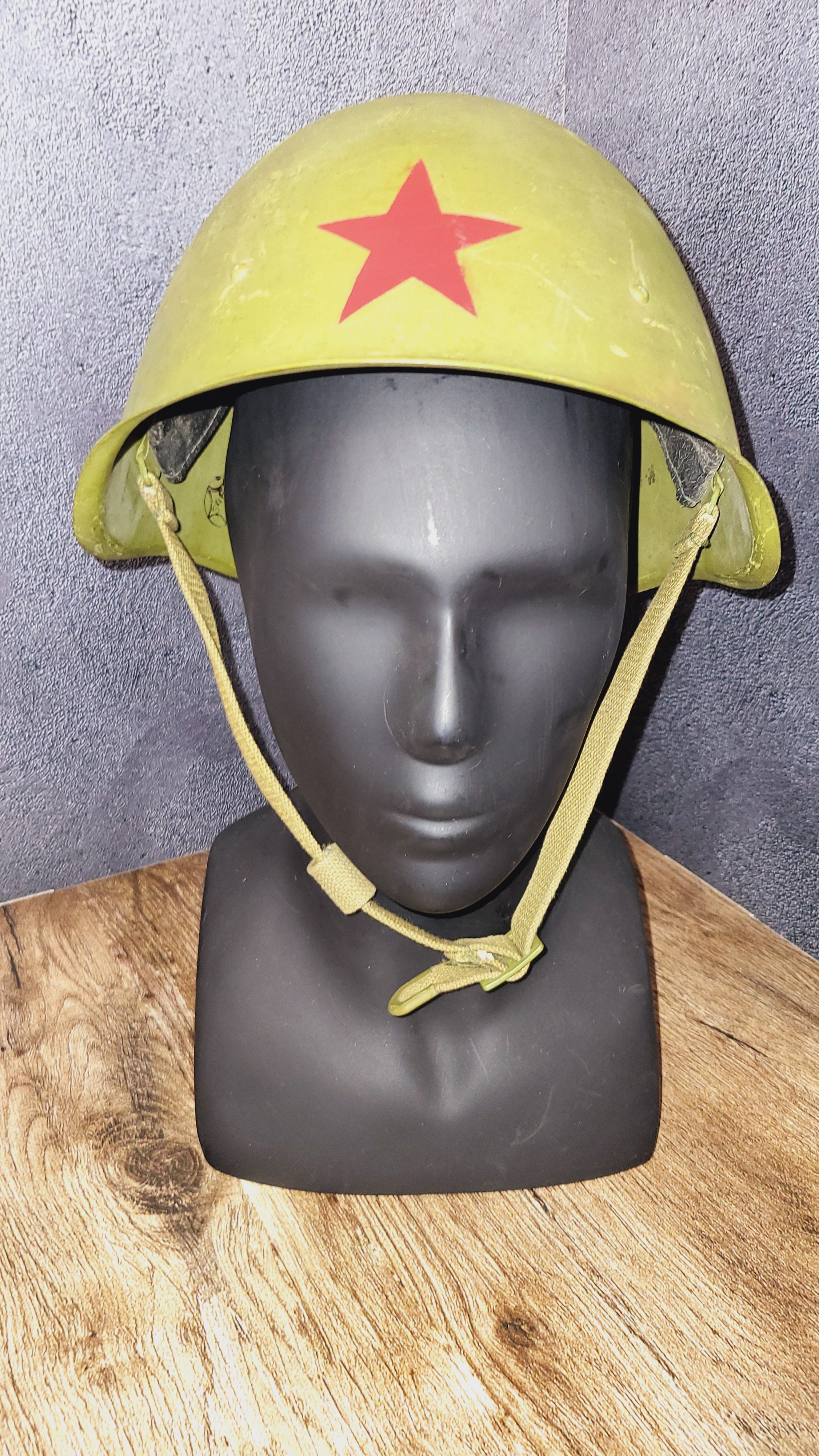 Soviet USSR SSh-40 Steel Helmet Fully Painted Red Star Combat Era Shell