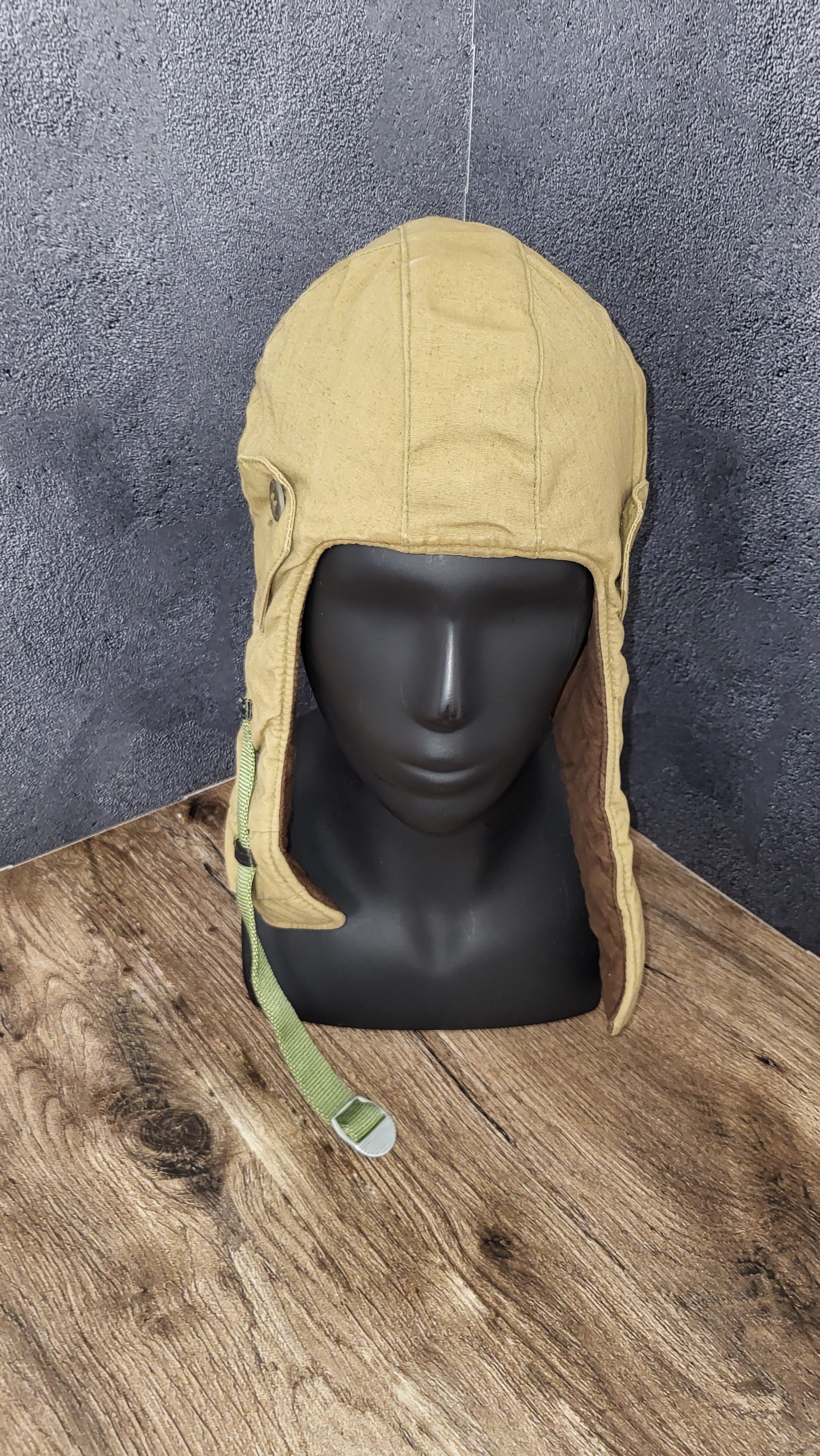 Soviet Jump Helmet Canvas Paratrooper Helmet USSR Airborne Training Gear