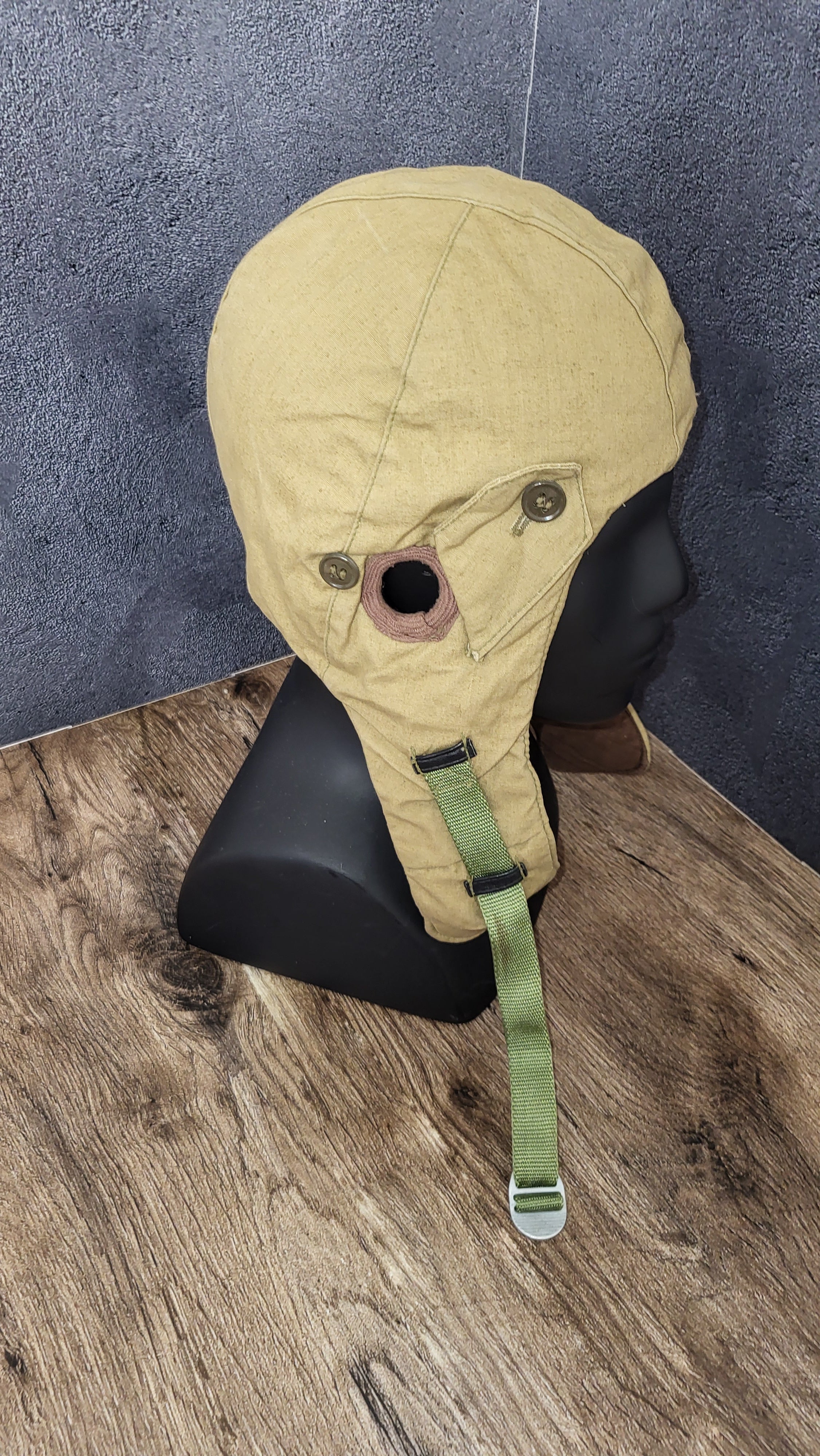 Soviet Jump Helmet Canvas Paratrooper Helmet USSR Airborne Training Gear