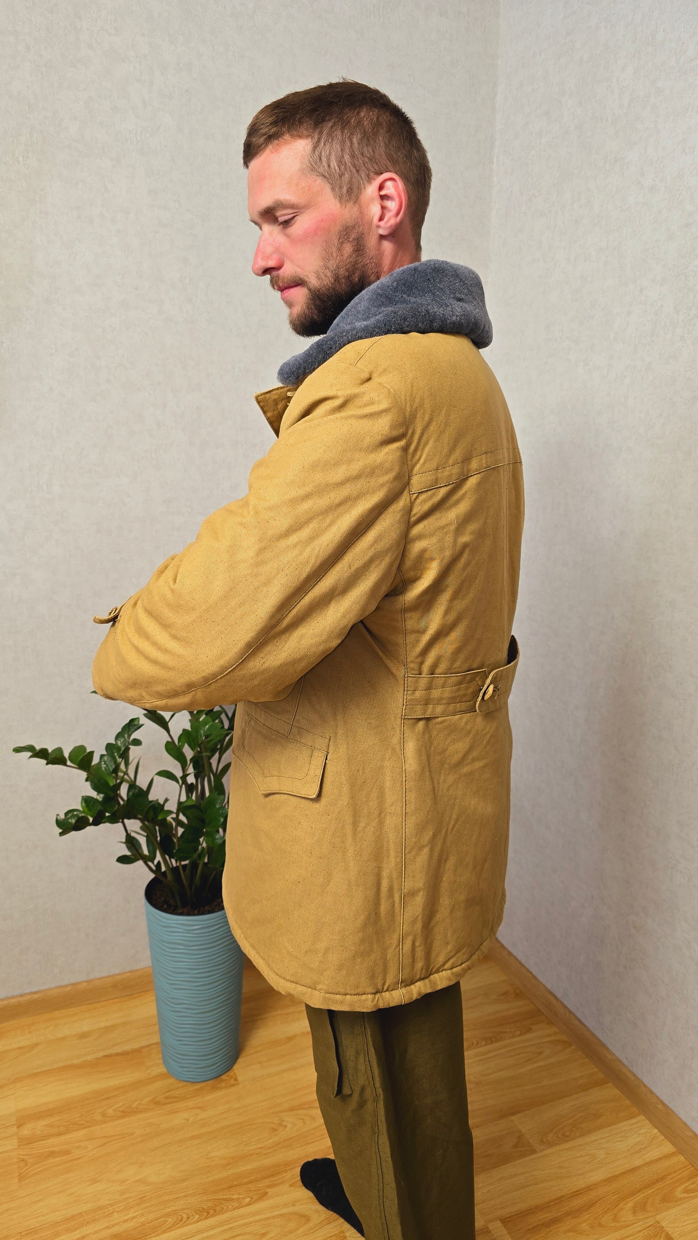 Soviet Afghanka Field Jacket 1980s Utility Cotton Coat