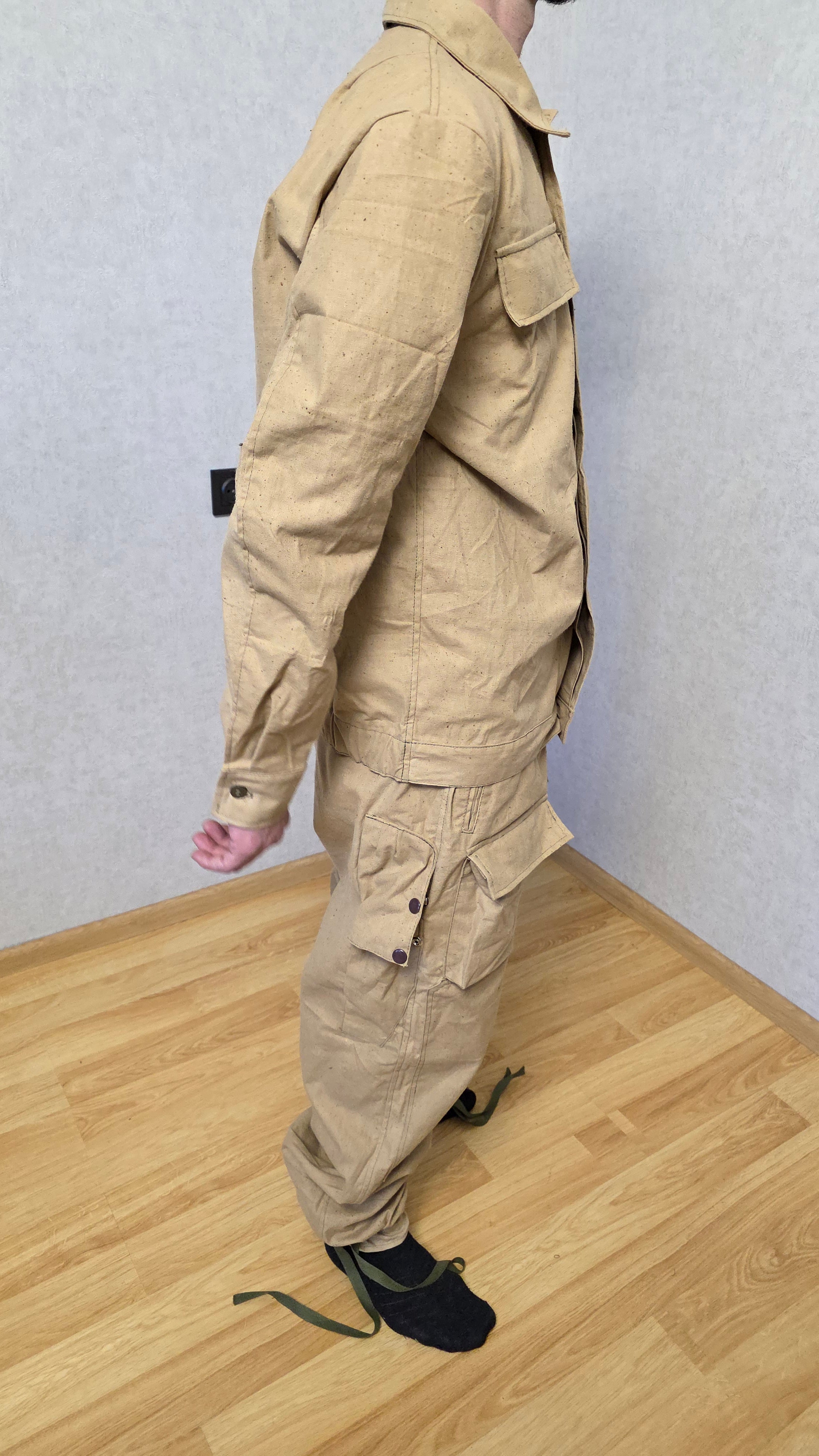 Vintage USSR Mabuta Field Uniform Set, Sand Color Soviet Era Outfit