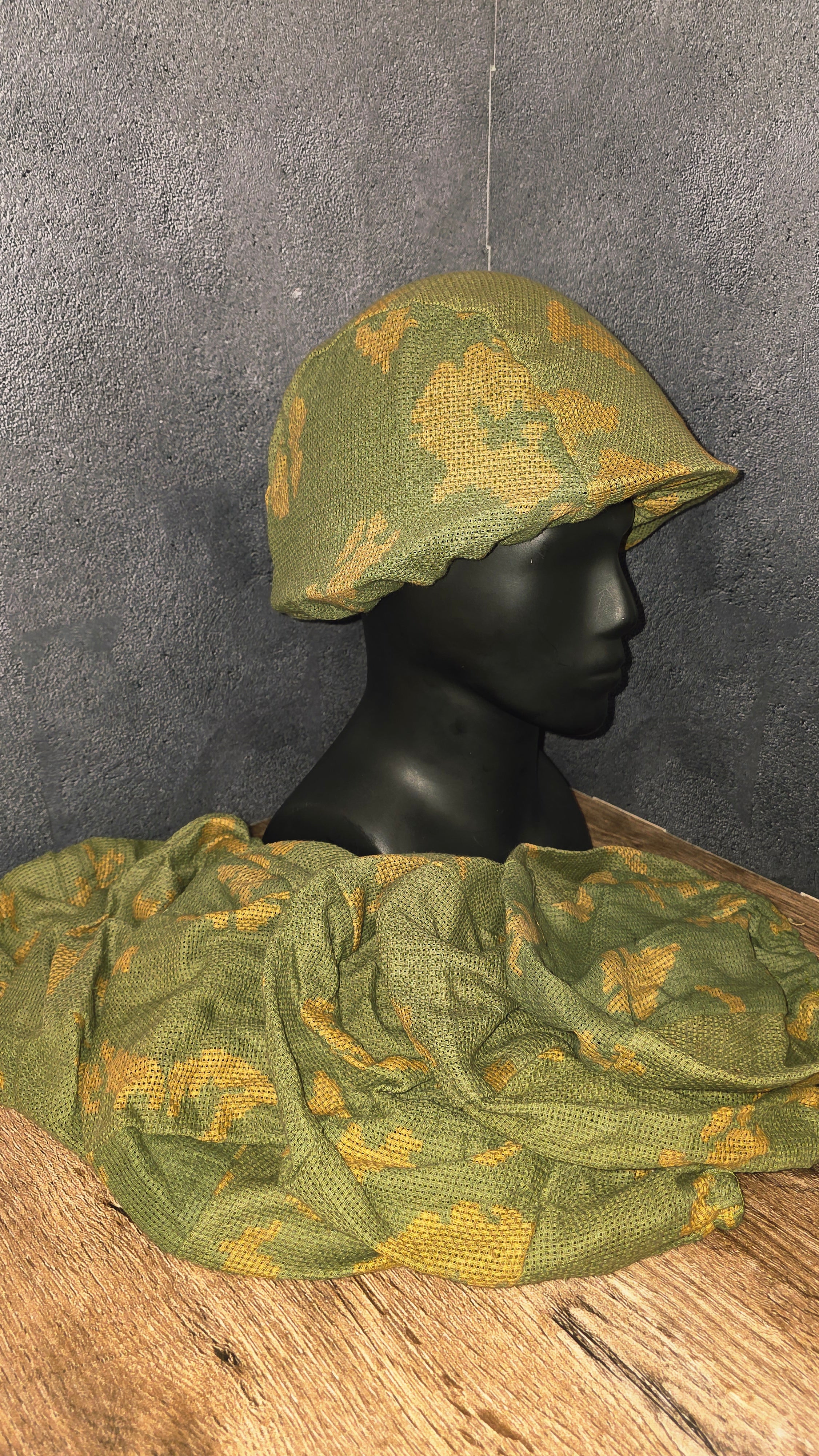 Vintage Soviet USSR KZS Berezka Camouflage Helmet Cover Steel Helmet Net