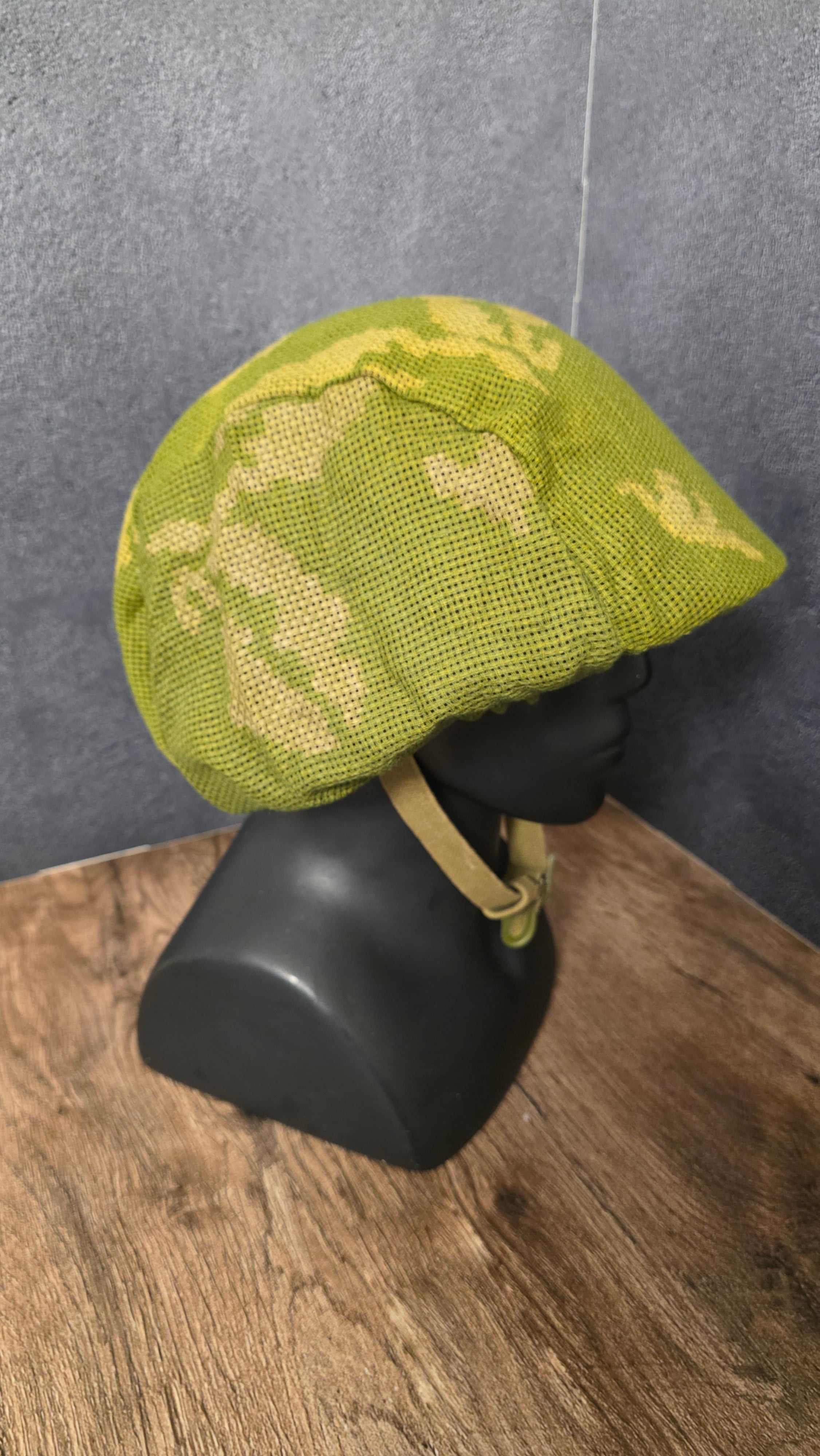 Vintage USSR Camouflage Helmet Cover KZS Mesh Net Camo Collectible