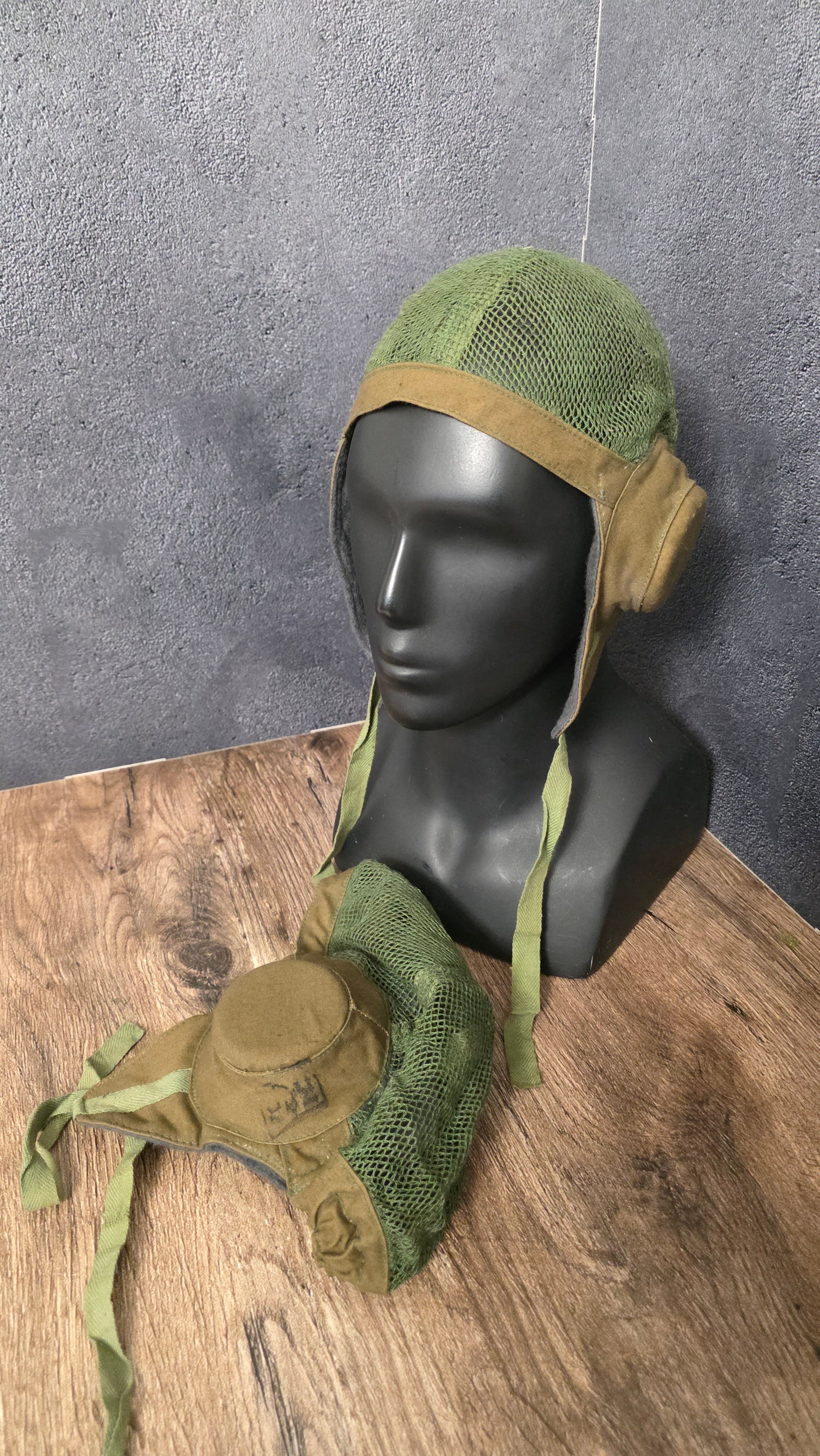 Vintage USSR Artillery Padded Helmet Soviet Crew Headgear Collectible