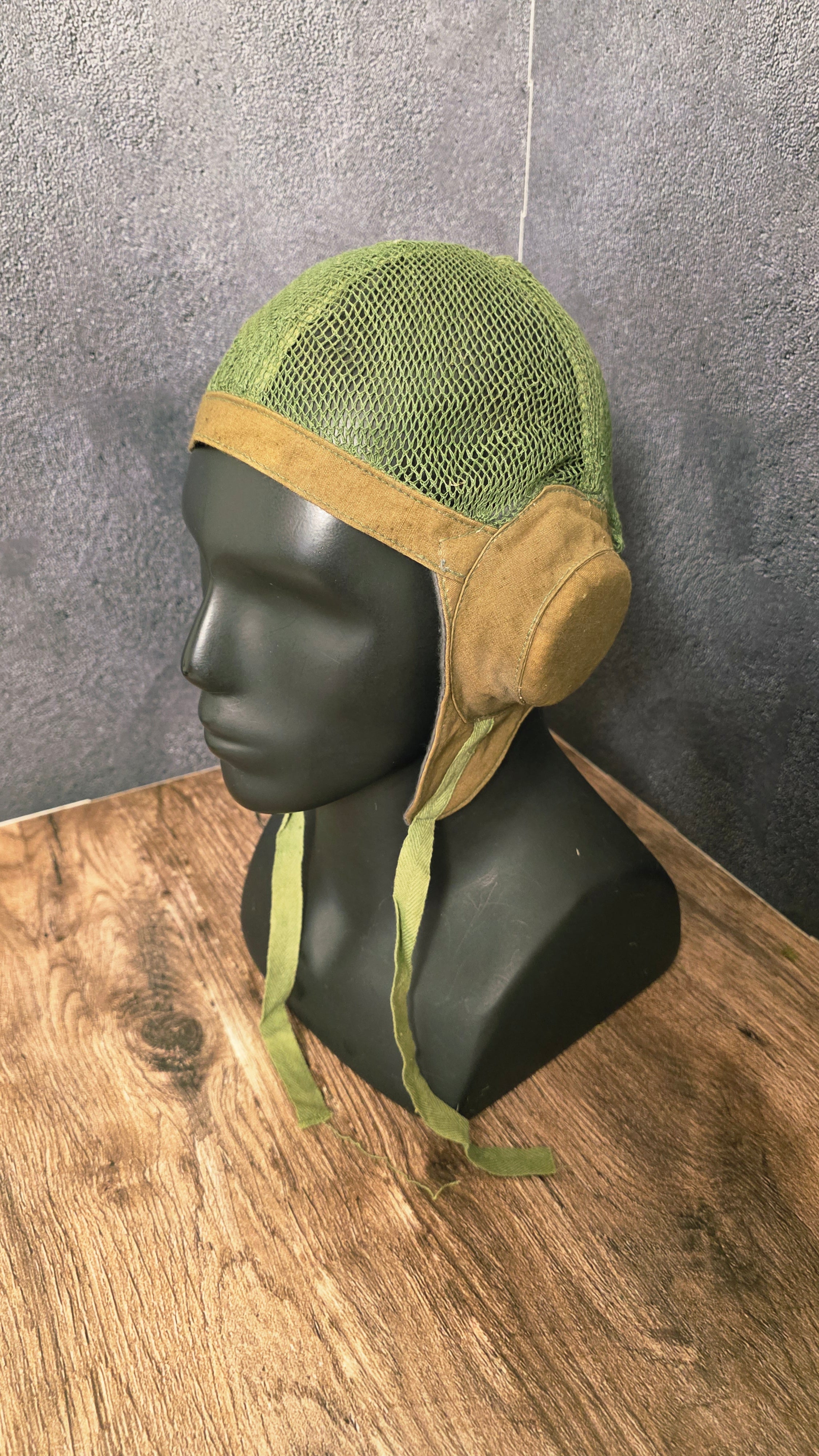 Vintage USSR Artillery Padded Helmet Soviet Crew Headgear Collectible