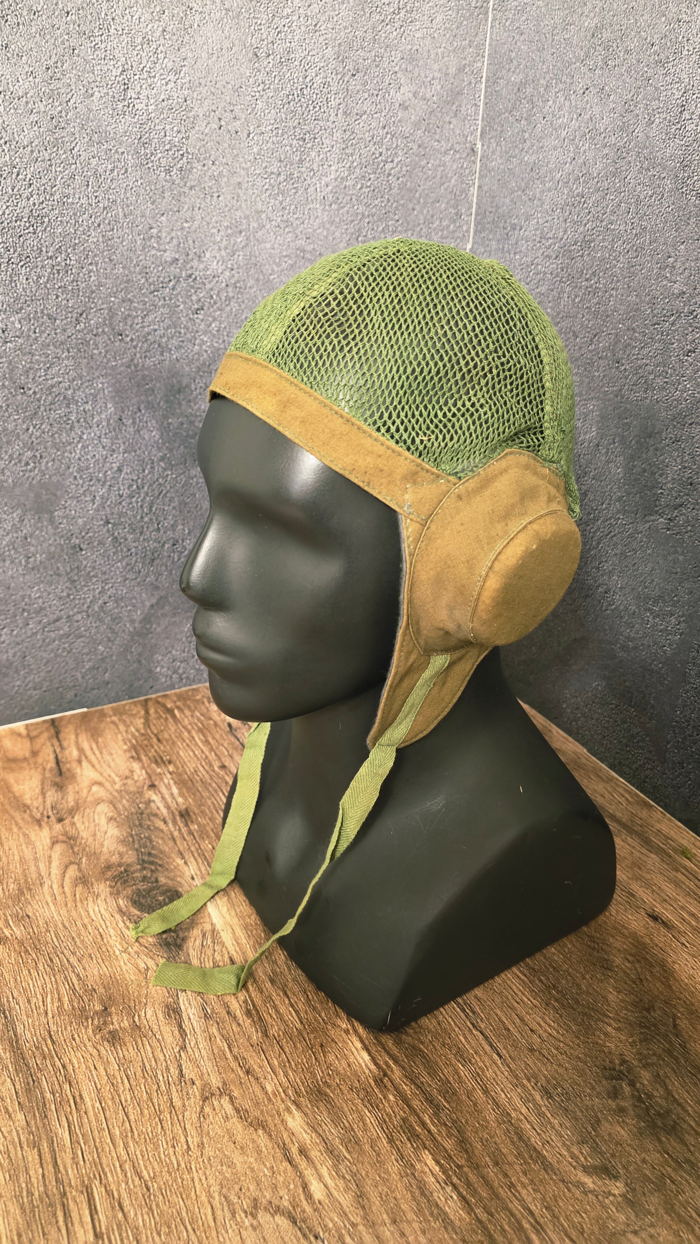 Vintage USSR Artillery Padded Helmet Soviet Crew Headgear Collectible