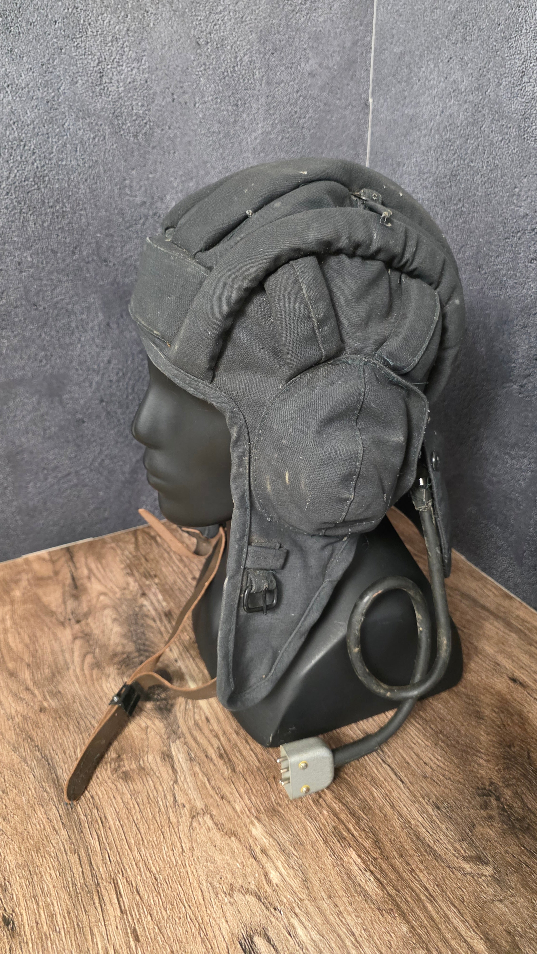 Vintage Soviet Tank Crew Helmet USSR Tanker Padded Communication Helmet