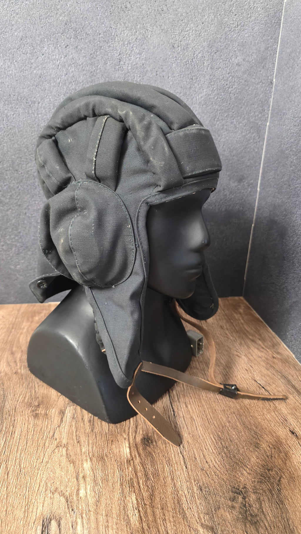 Vintage Soviet Tank Crew Helmet USSR Tanker Padded Communication Helmet