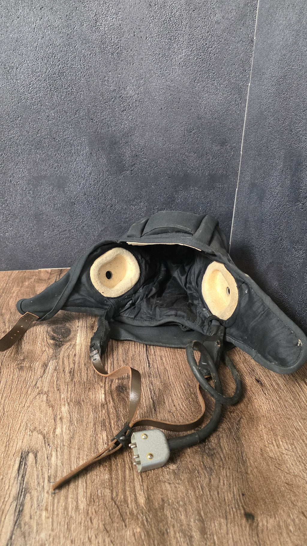 Vintage Soviet Tank Crew Helmet USSR Tanker Padded Communication Helmet