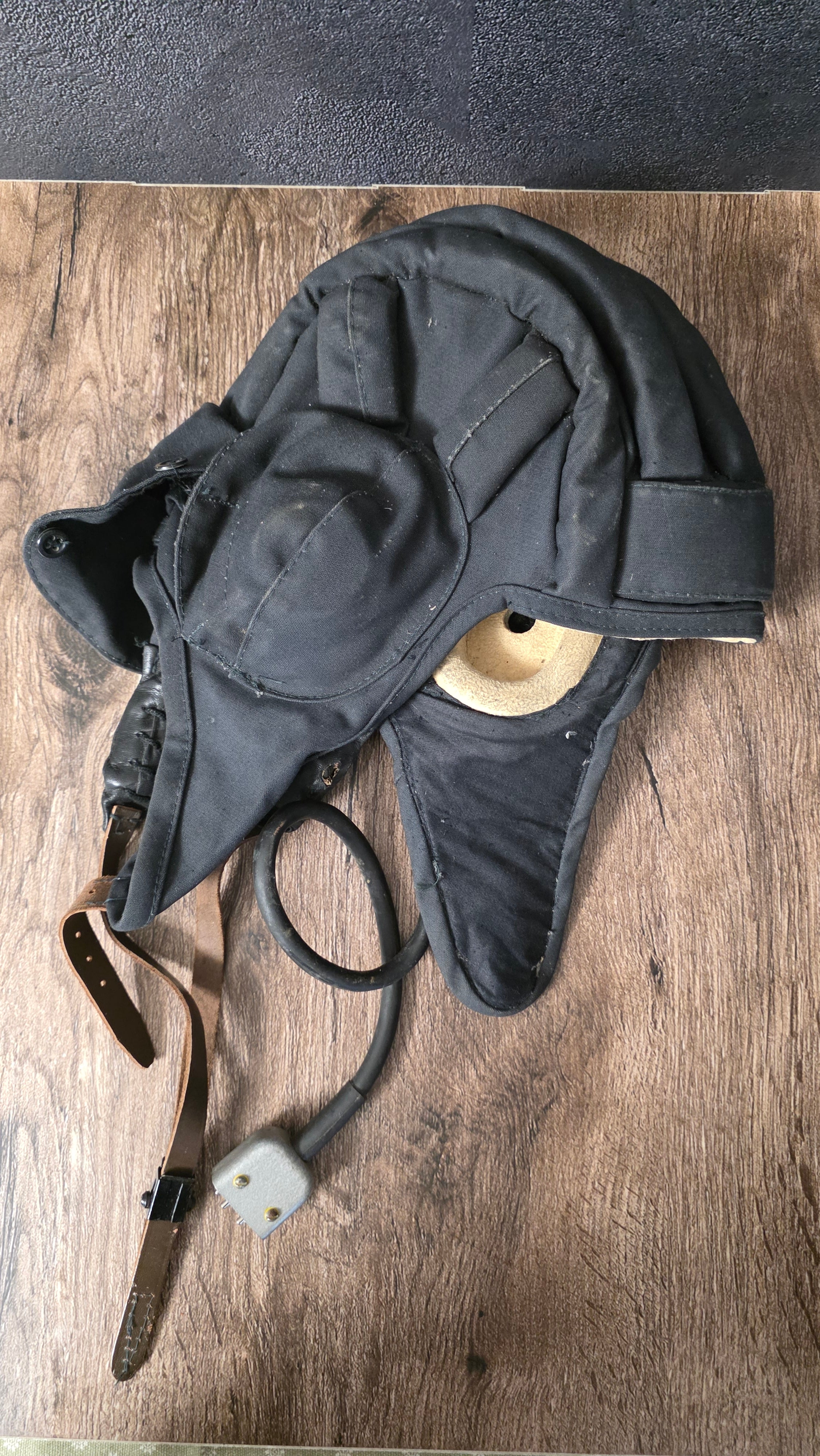 Vintage Soviet Tank Crew Helmet USSR Tanker Padded Communication Helmet