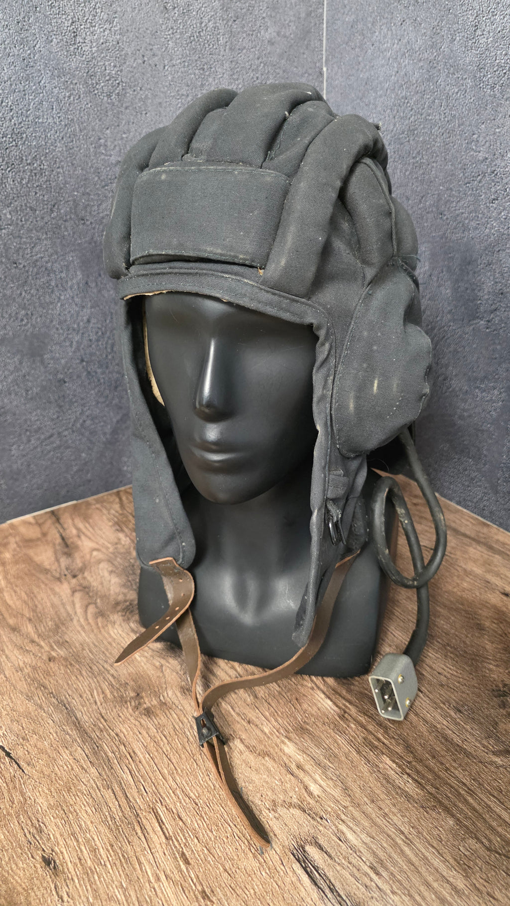 Vintage Soviet Tank Crew Helmet USSR Tanker Padded Communication Helmet