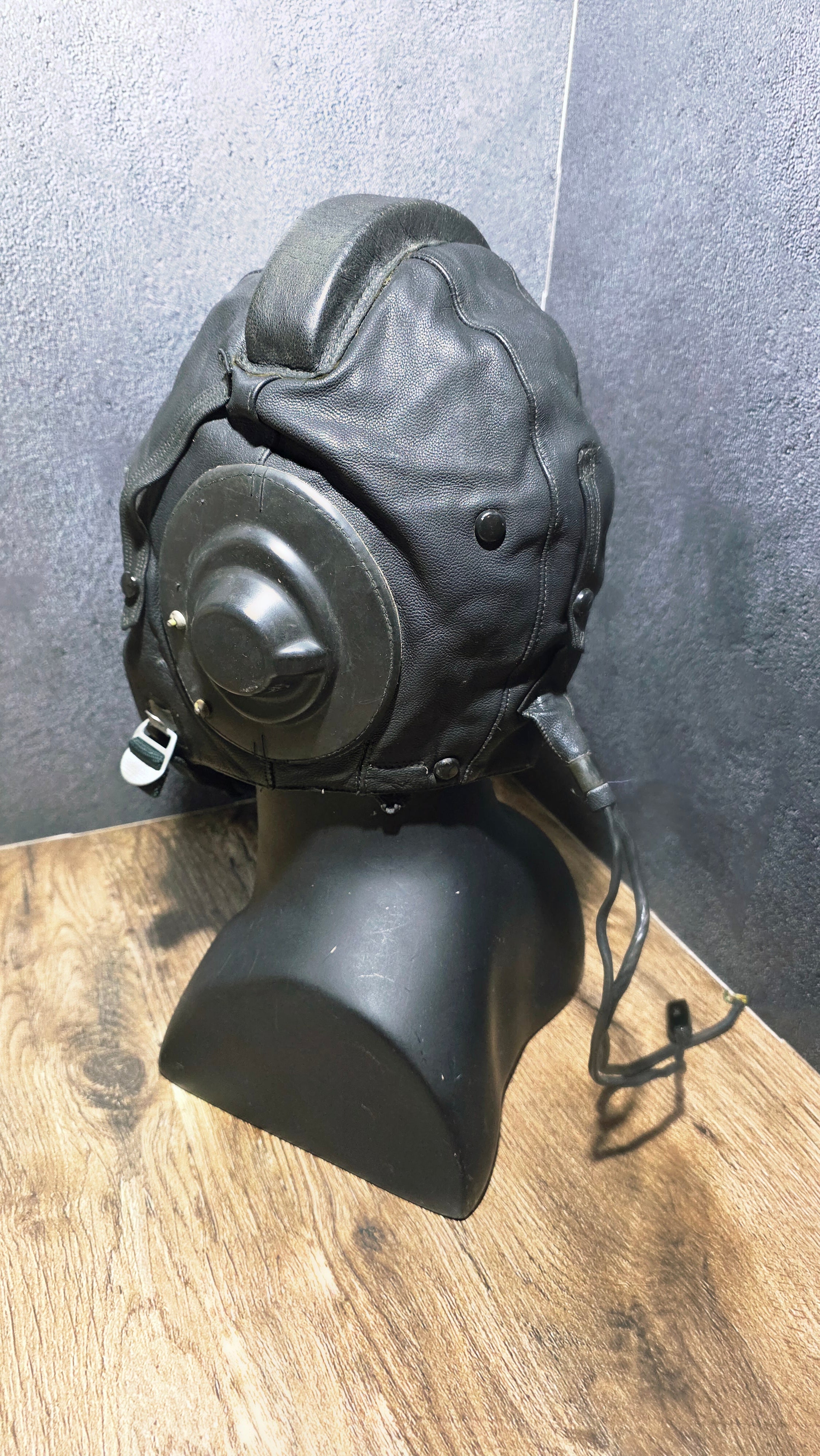 Vintage USSR Soviet Winter Pilot Helmet Sheepskin Lined with Headset