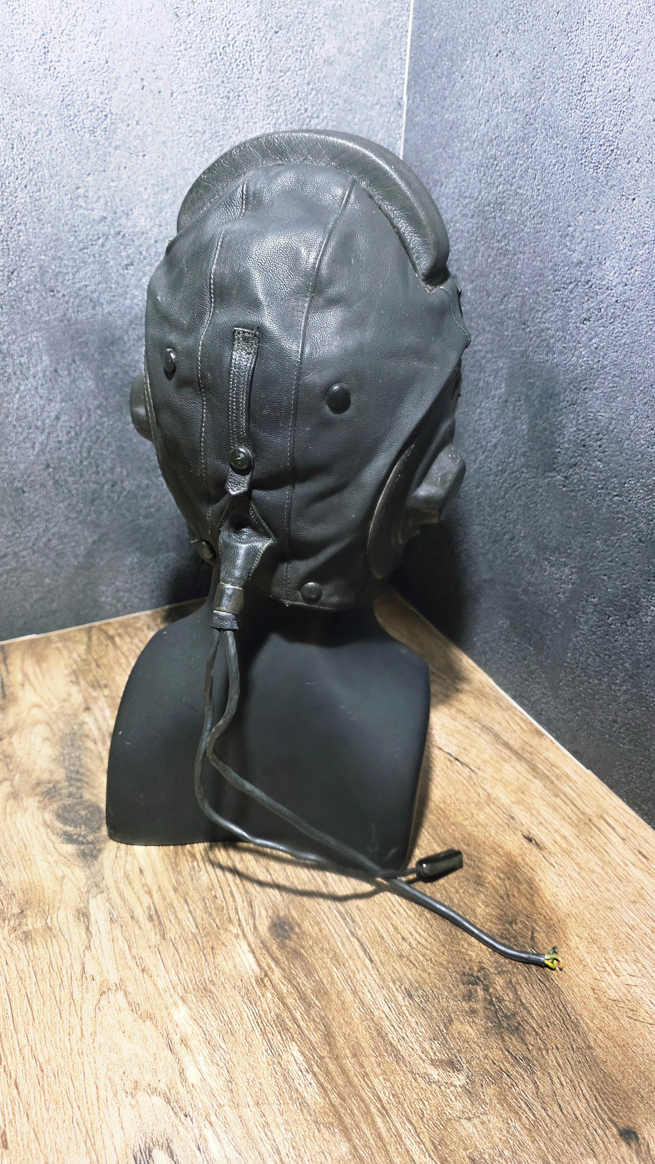 Vintage USSR Soviet Winter Pilot Helmet Sheepskin Lined with Headset