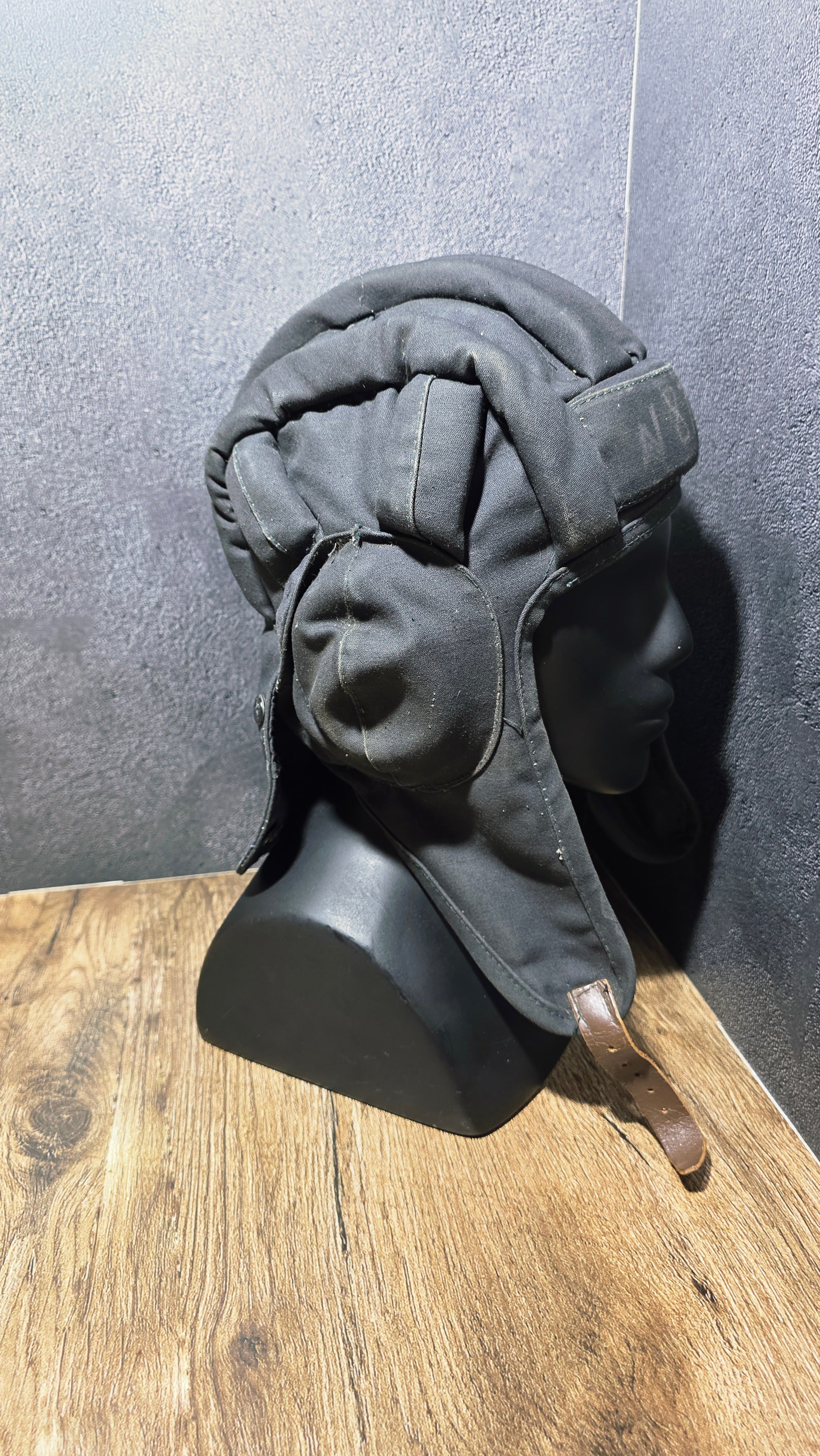 Vintage USSR Soviet Tanker Helmet With Headset Shlemofon