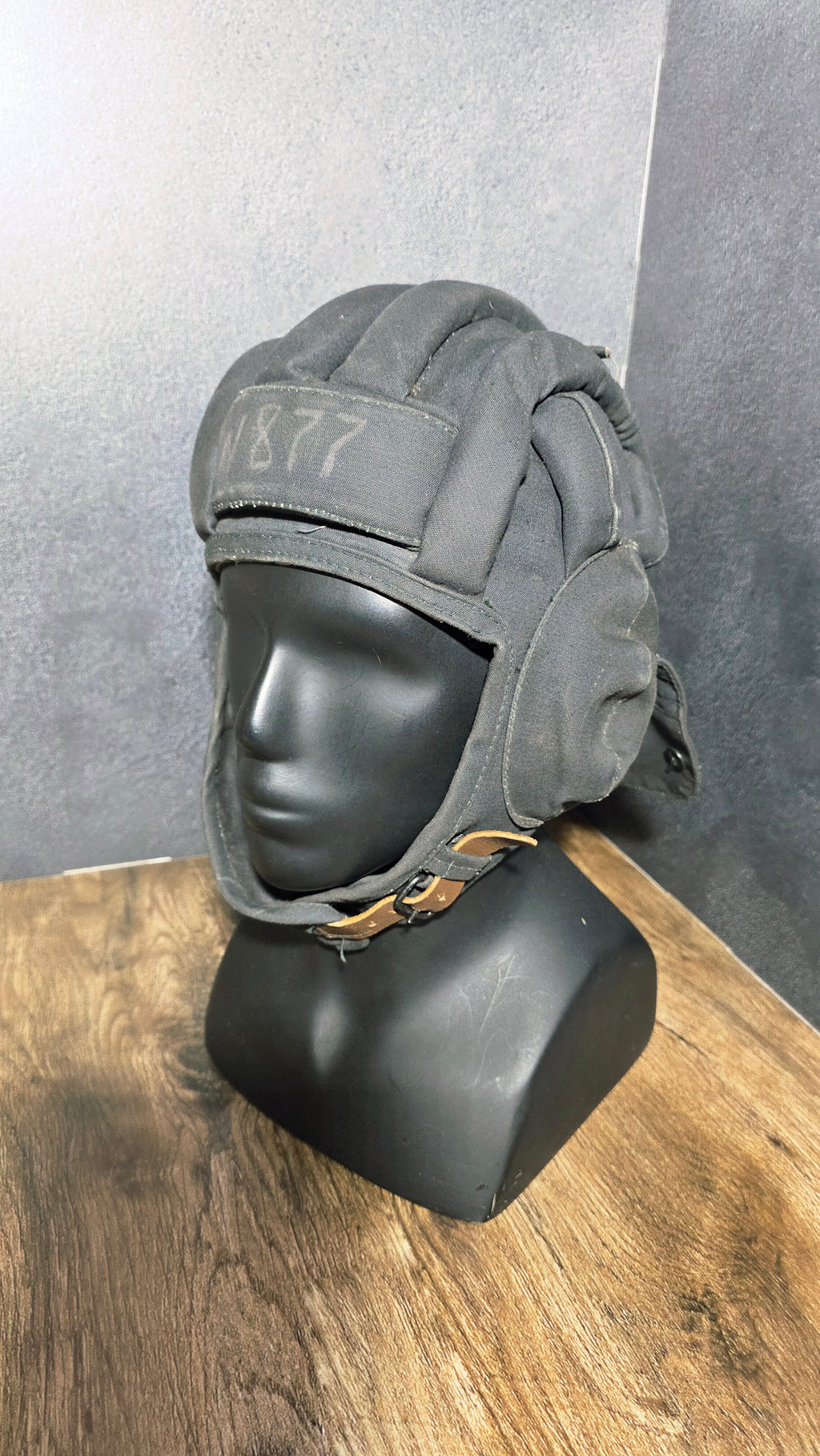 Vintage USSR Soviet Tanker Helmet With Headset Shlemofon
