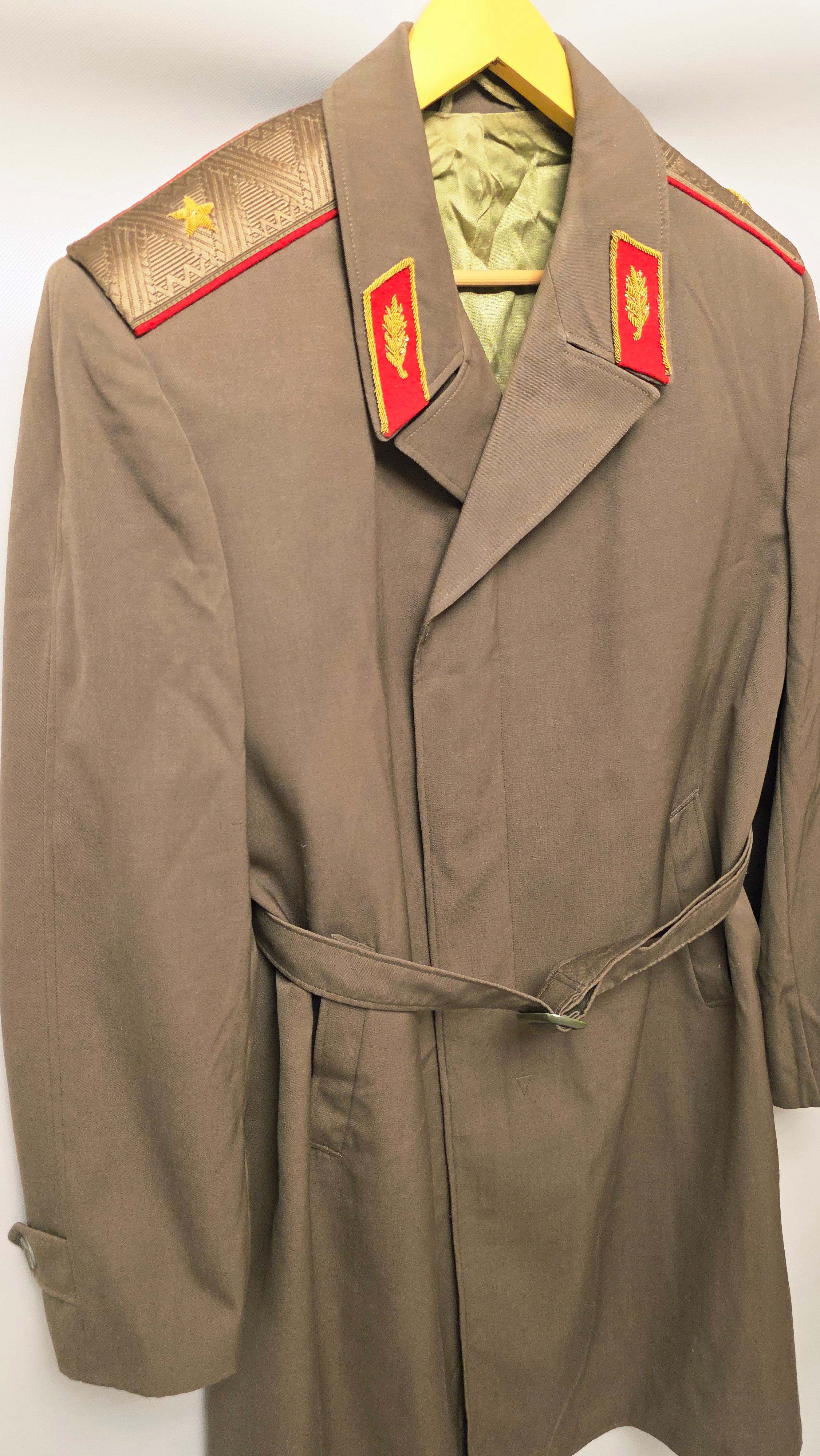 Soviet General Officer Overcoat Wool Blend USSR Vintage Long Coat