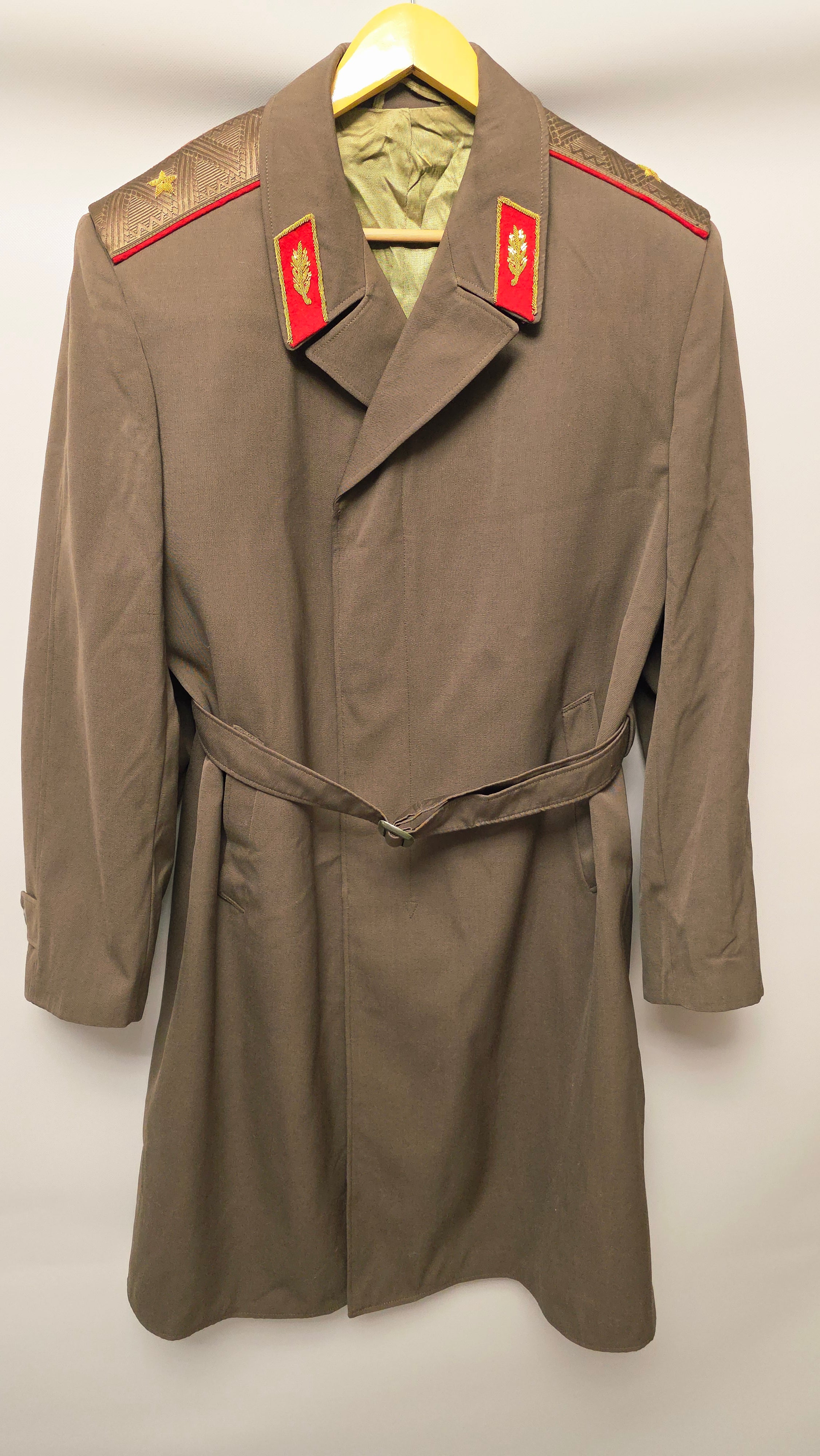 Soviet General Officer Overcoat Wool Blend USSR Vintage Long Coat