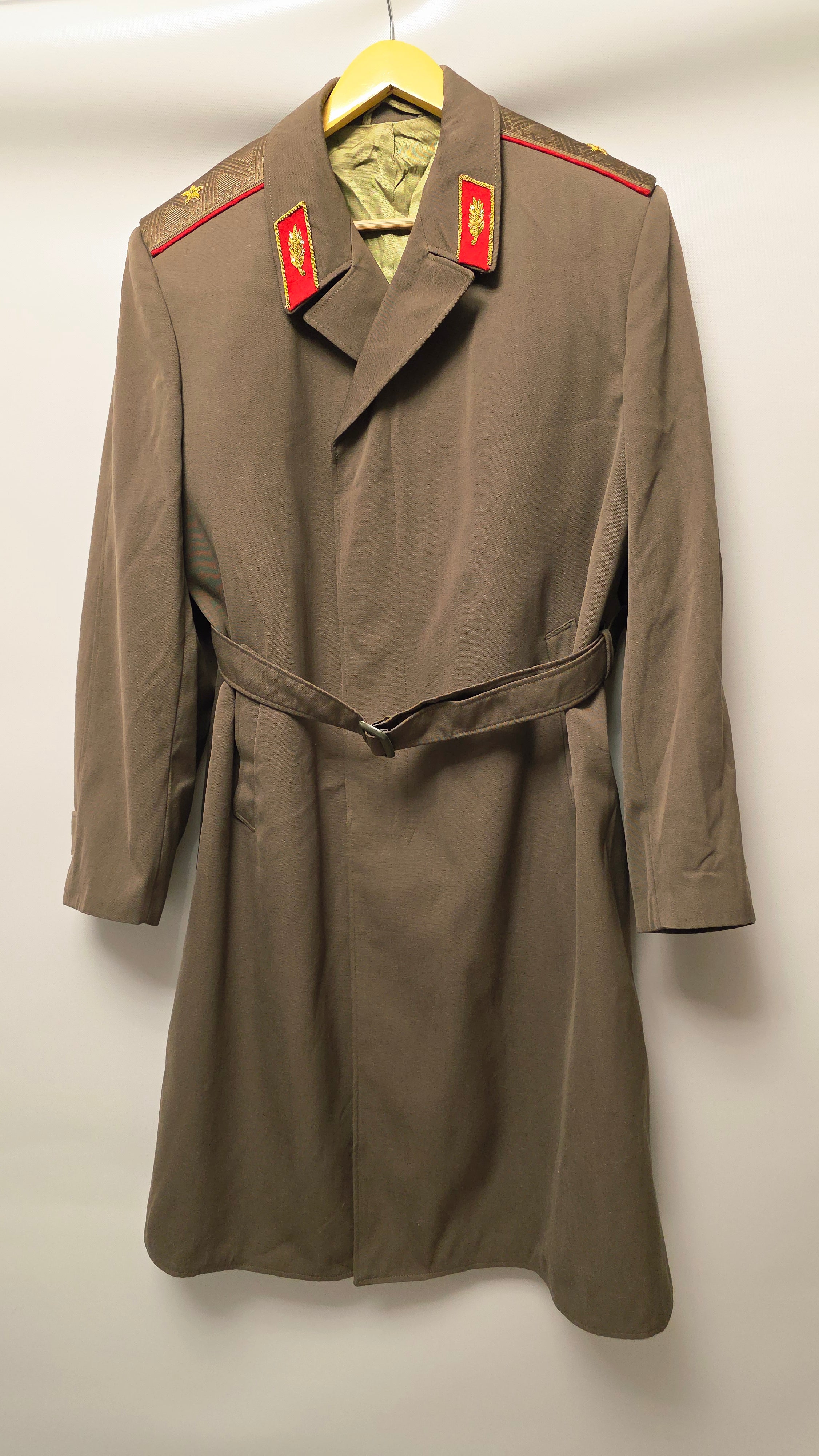 Soviet General Officer Overcoat Wool Blend USSR Vintage Long Coat