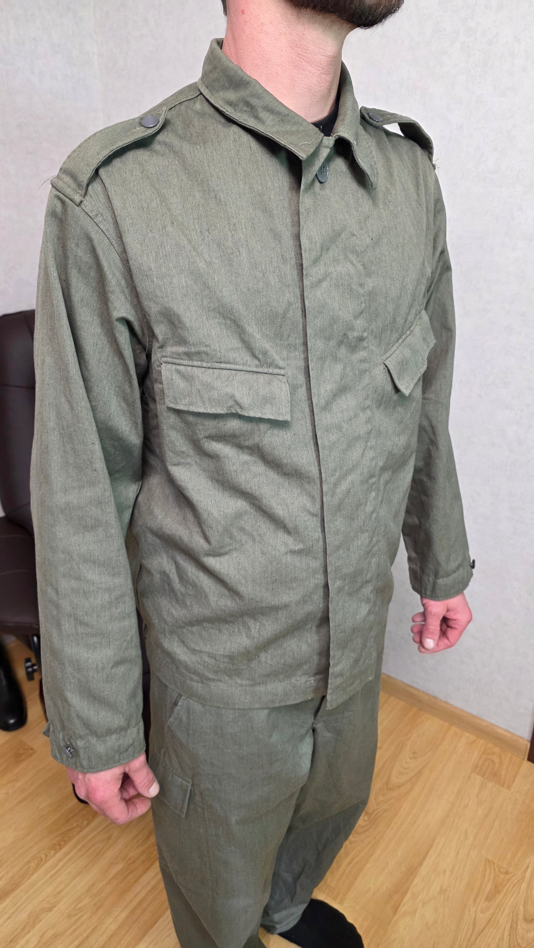 East German GDR Strichtarn Camo Uniform Jacket Vintage NVA