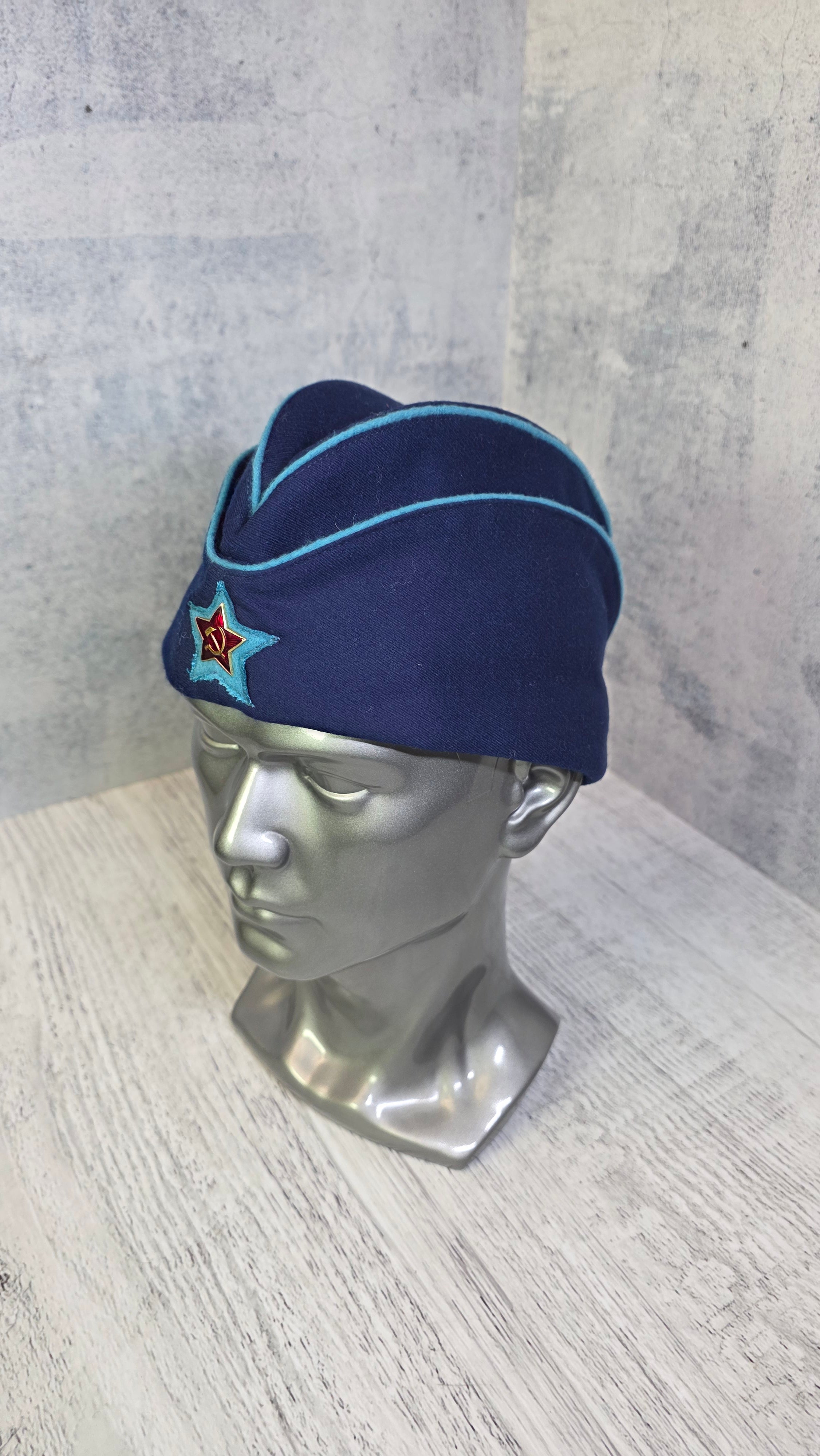 Vintage Soviet VVS Pilotka Cap USSR 1935 Pre-WWII Officer Side Hat