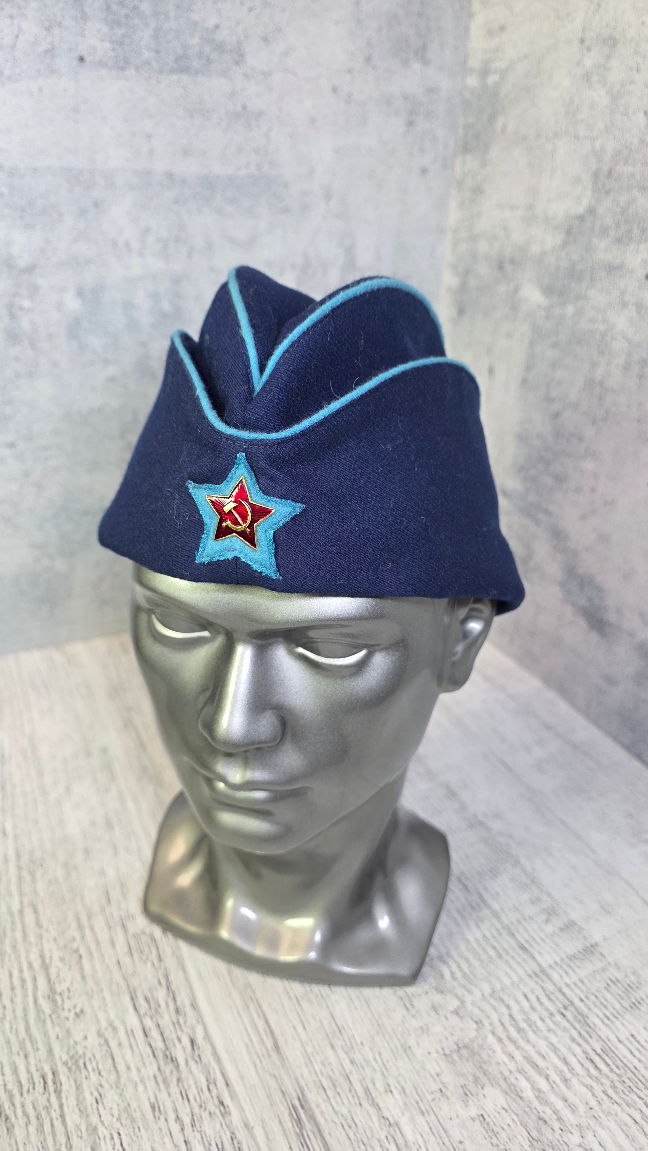 Vintage Soviet VVS Pilotka Cap USSR 1935 Pre-WWII Officer Side Hat