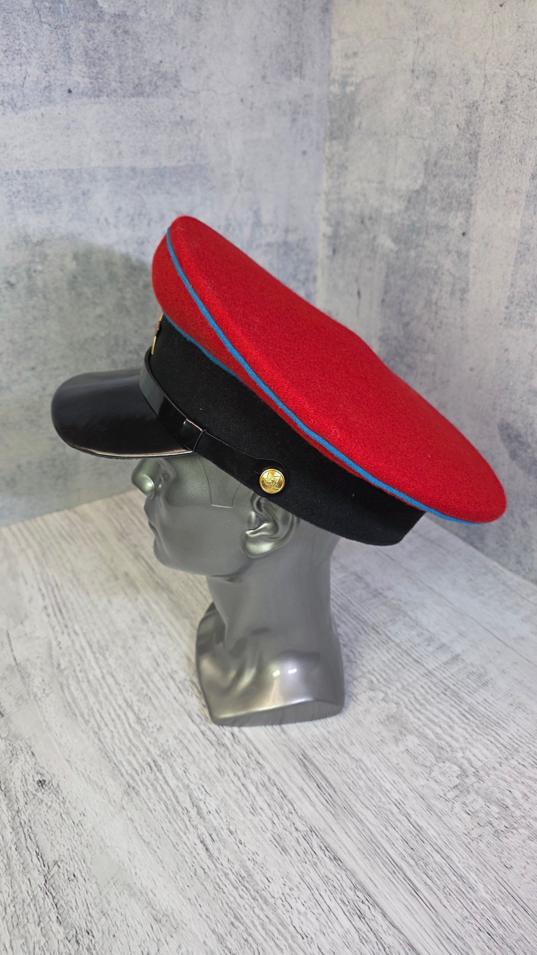 Vintage Soviet Cavalry Visor Cap USSR 1935 Pre-WWII Officer Hat