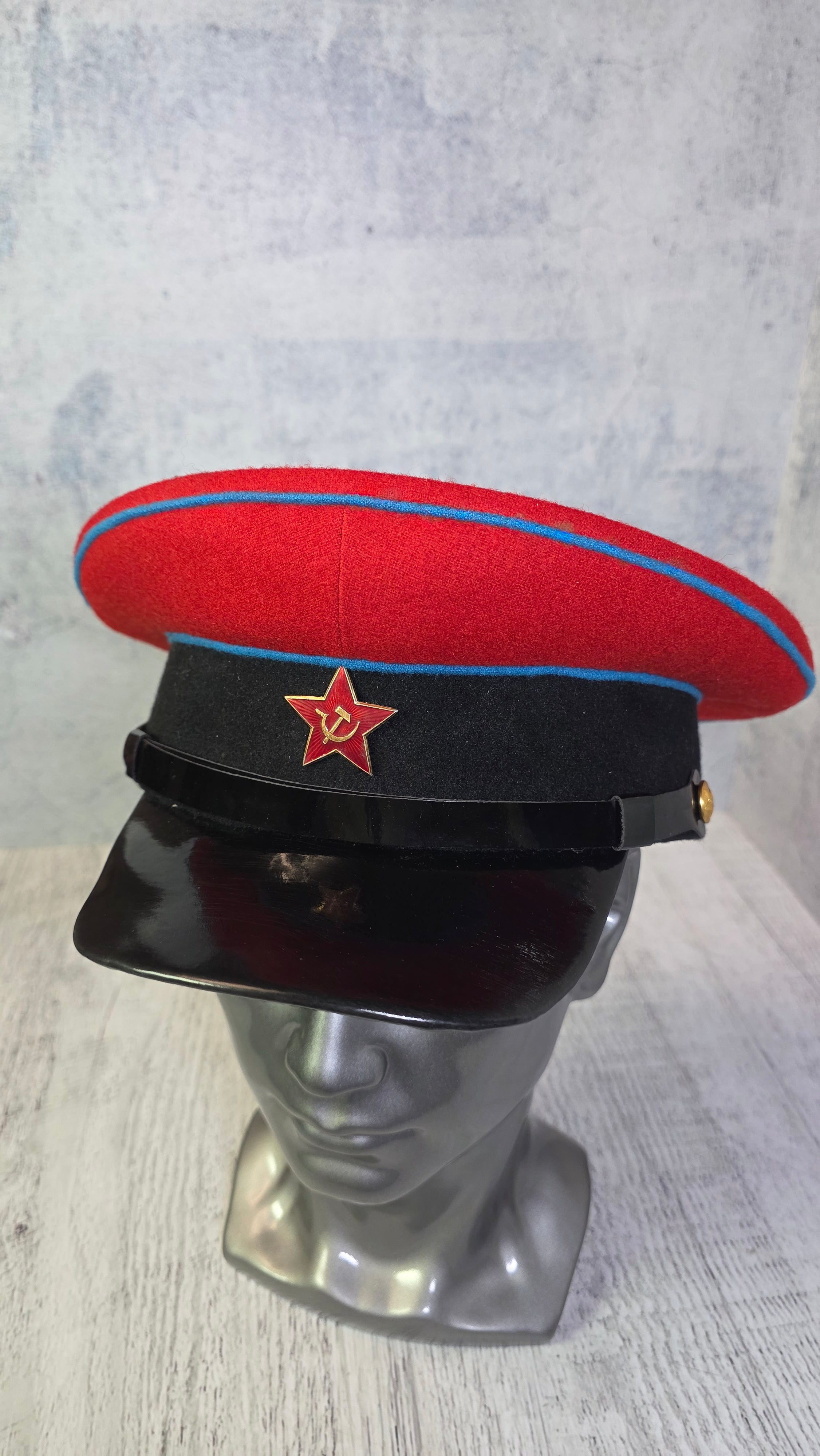 Vintage Soviet Cavalry Visor Cap USSR 1935 Pre-WWII Officer Hat
