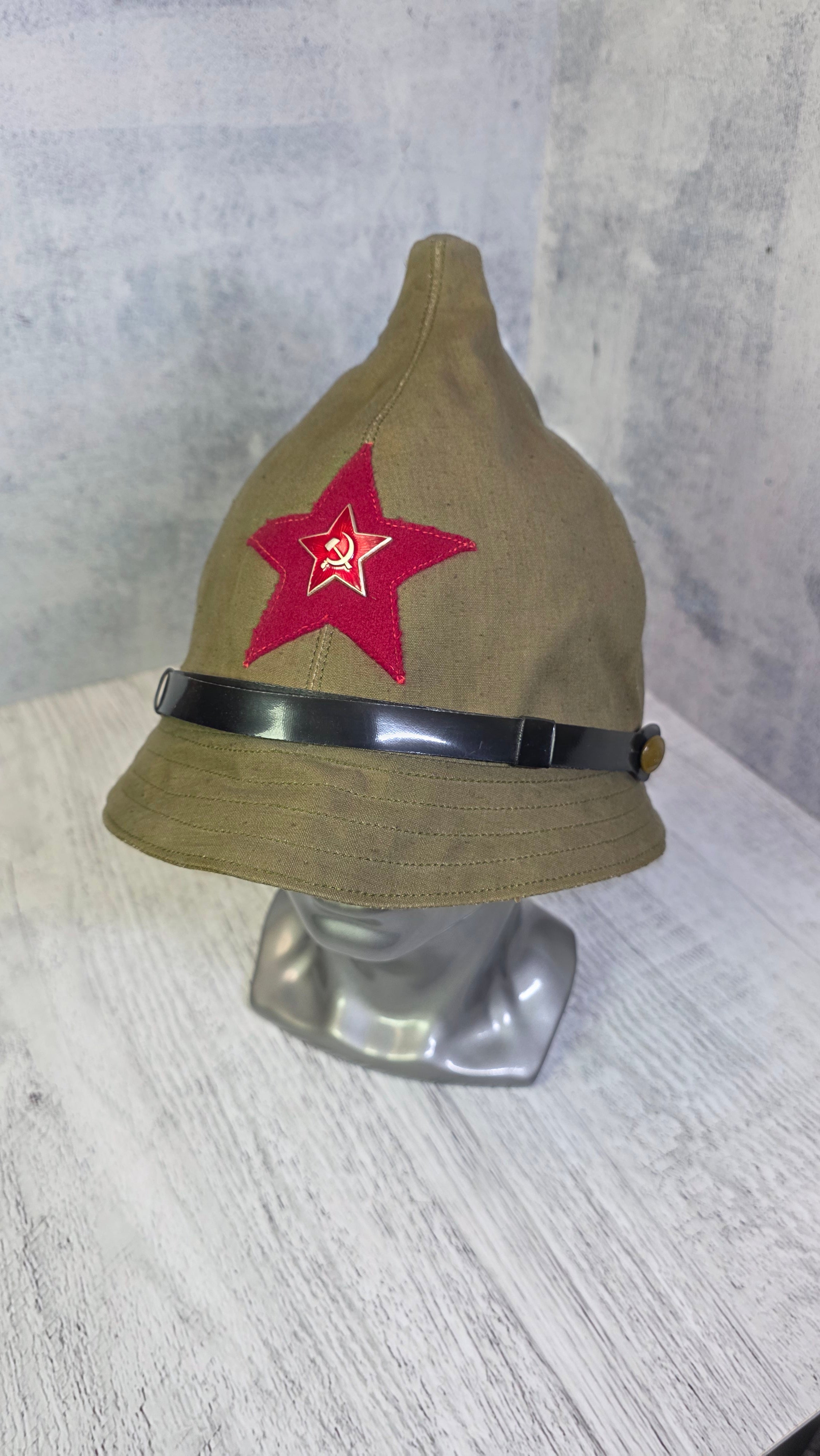 Vintage Soviet Budenovka Hat USSR 1935 Cotton Red Army Cap