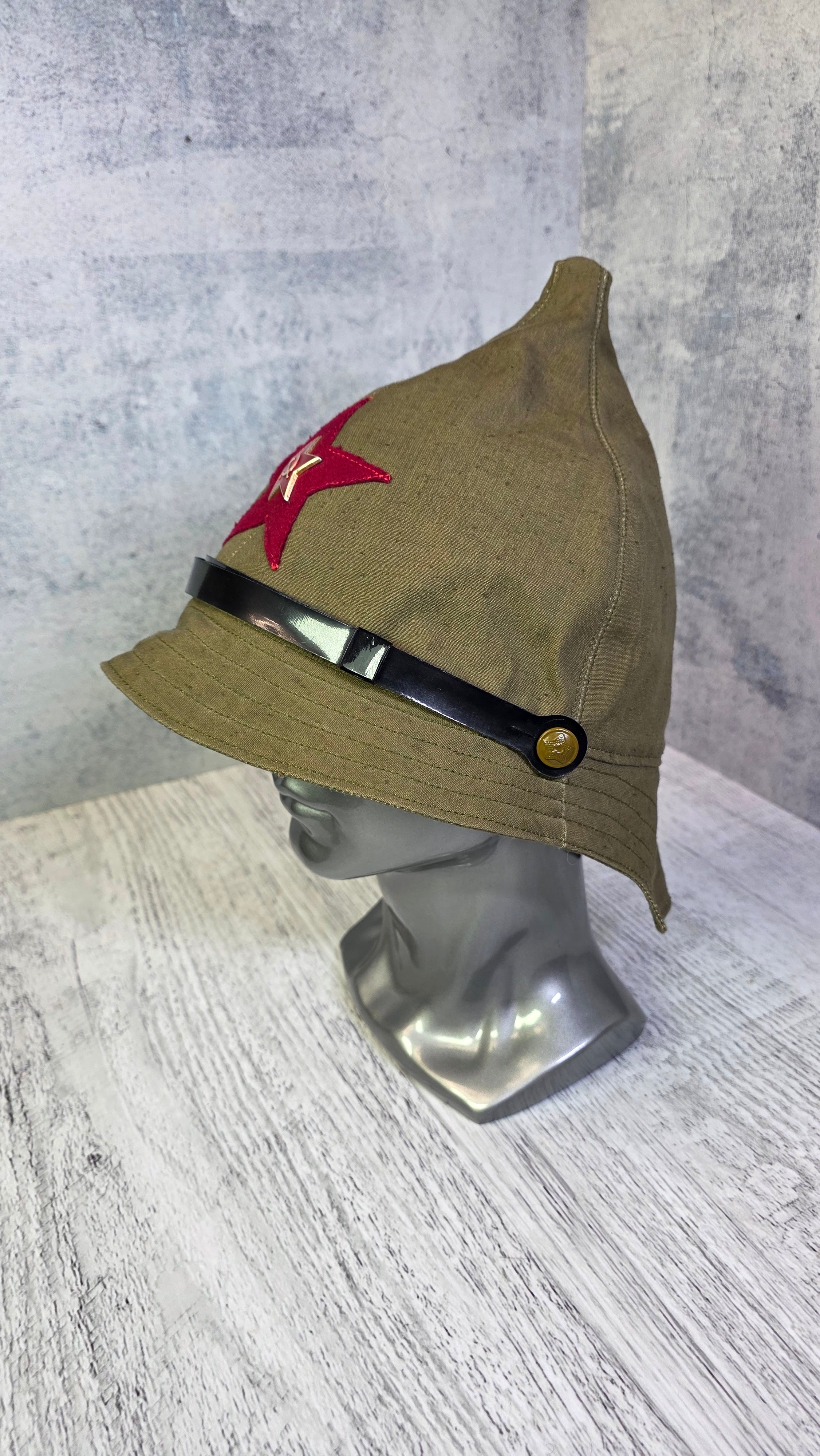 Vintage Soviet Budenovka Hat USSR 1935 Cotton Red Army Cap