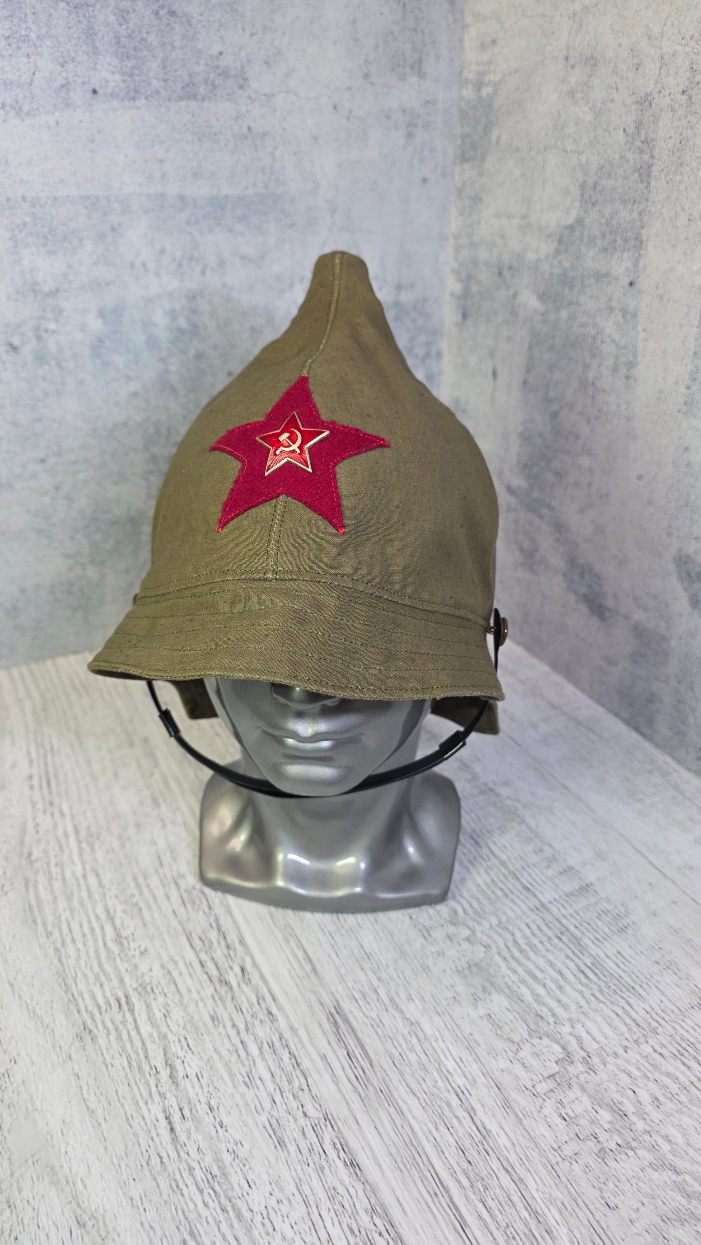 Vintage Soviet Budenovka Hat USSR 1935 Cotton Red Army Cap