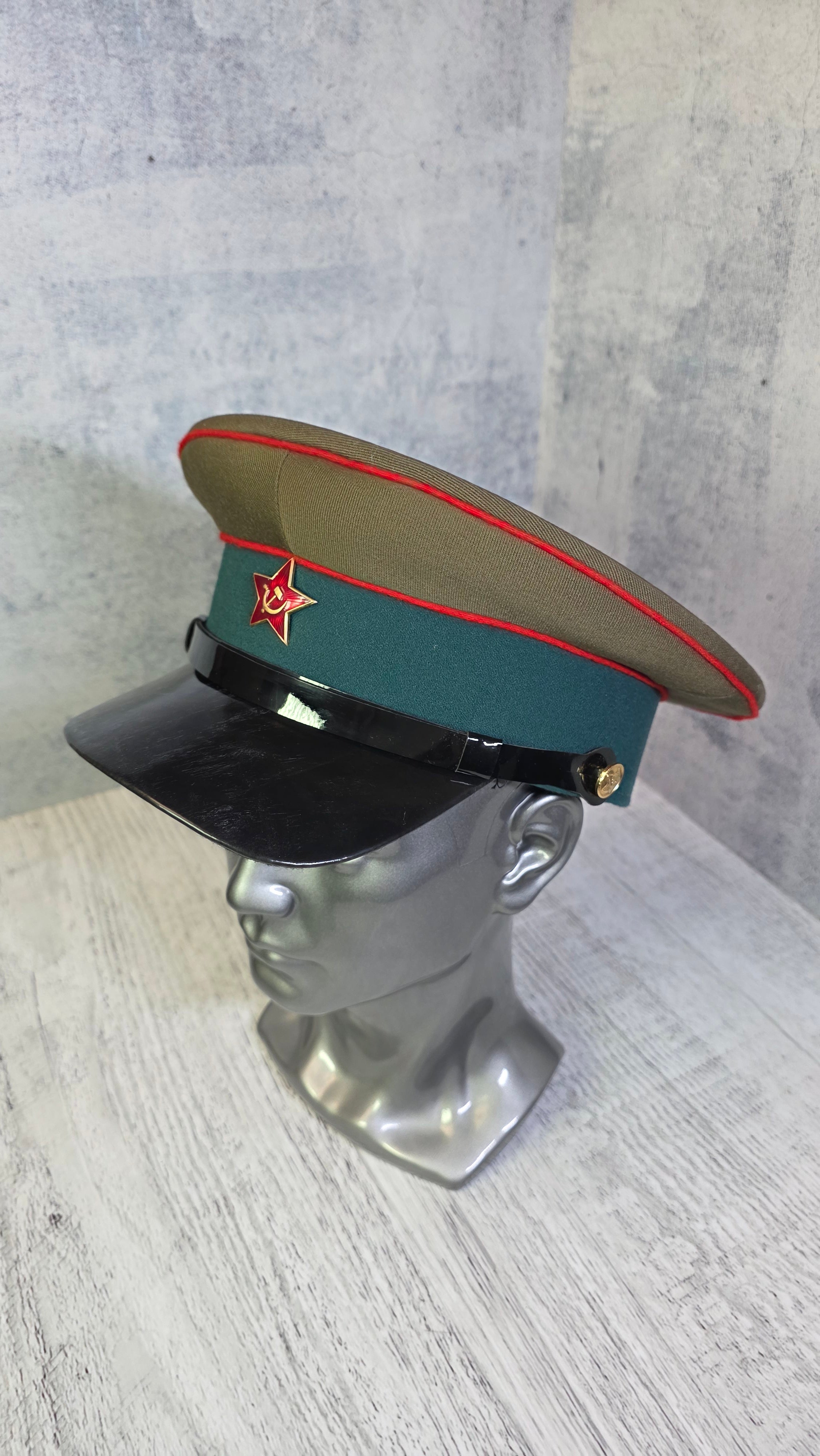Vintage Soviet Border Guard Visor Cap USSR 1935 Officer Parade Hat