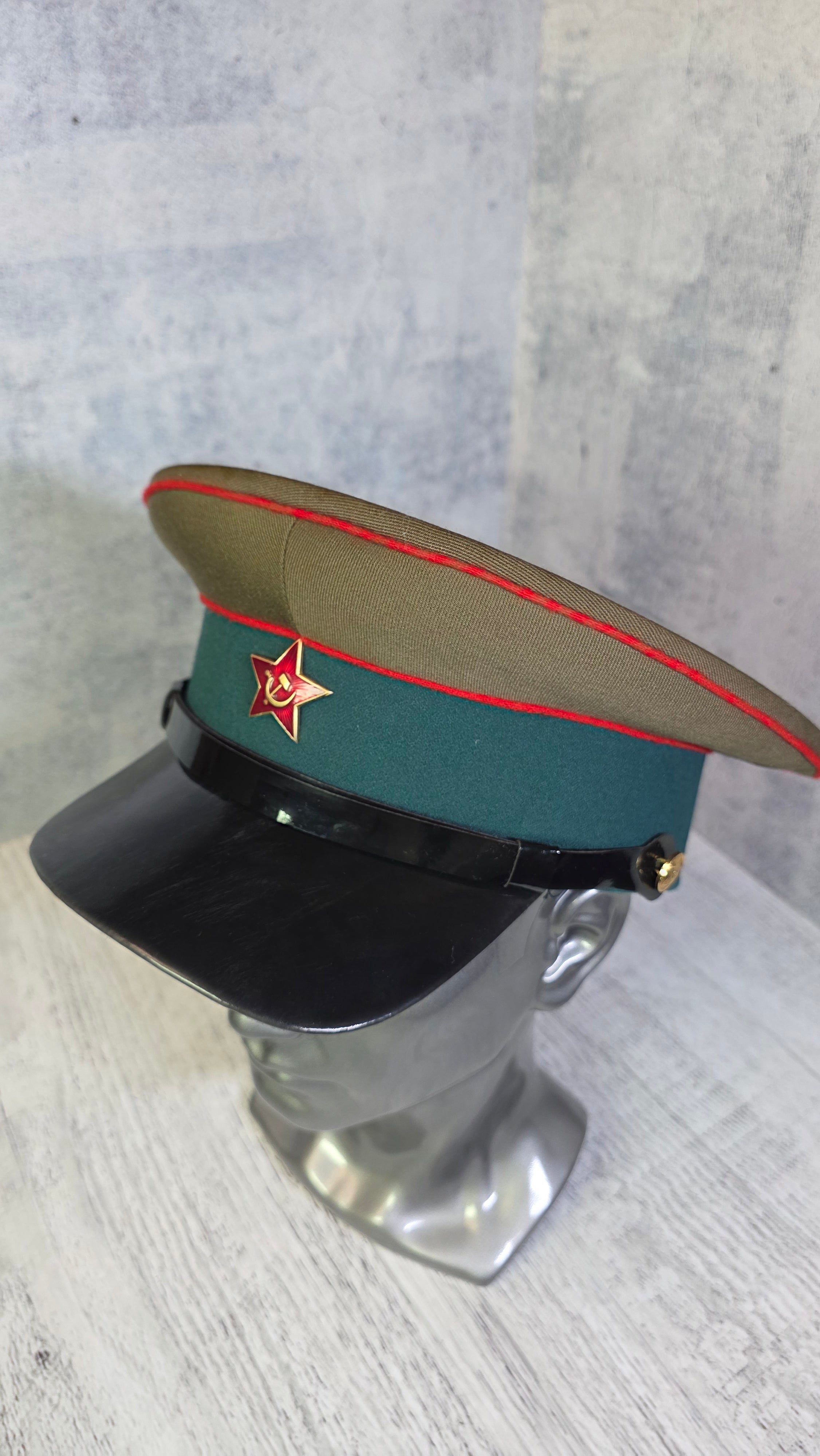 Vintage Soviet Border Guard Visor Cap USSR 1935 Officer Parade Hat