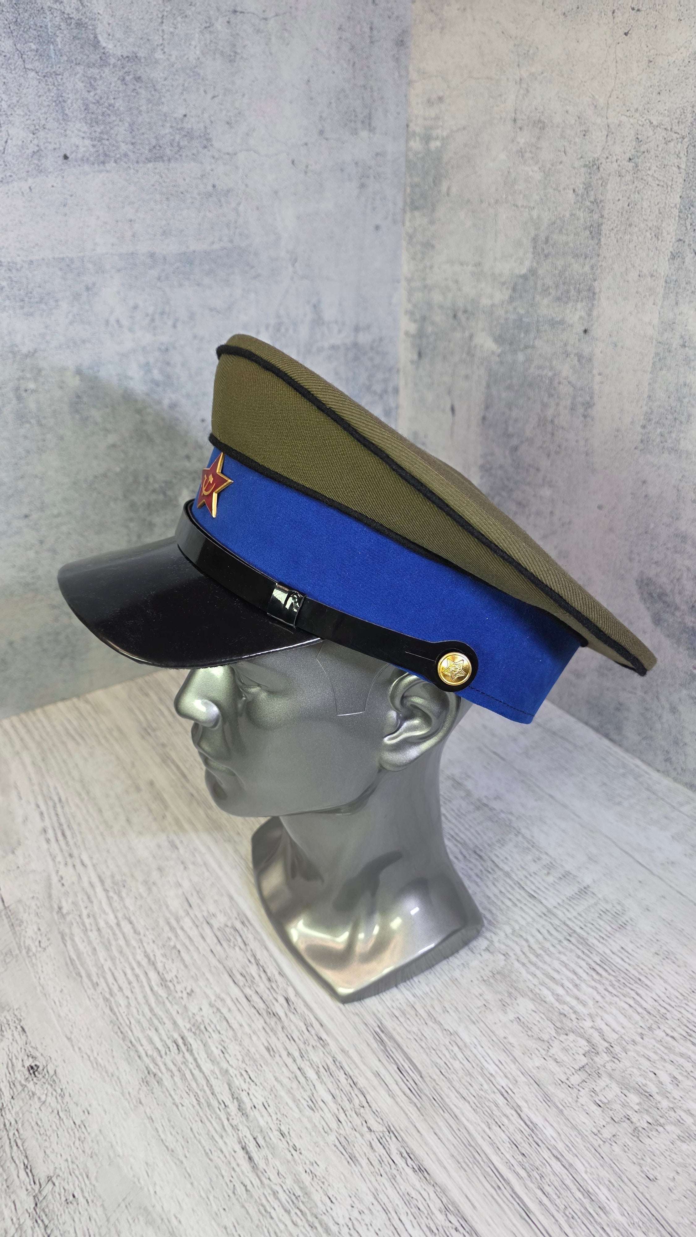 USSR Air Force Parade Cap Vintage Soviet 1935 Pilot Visor Hat