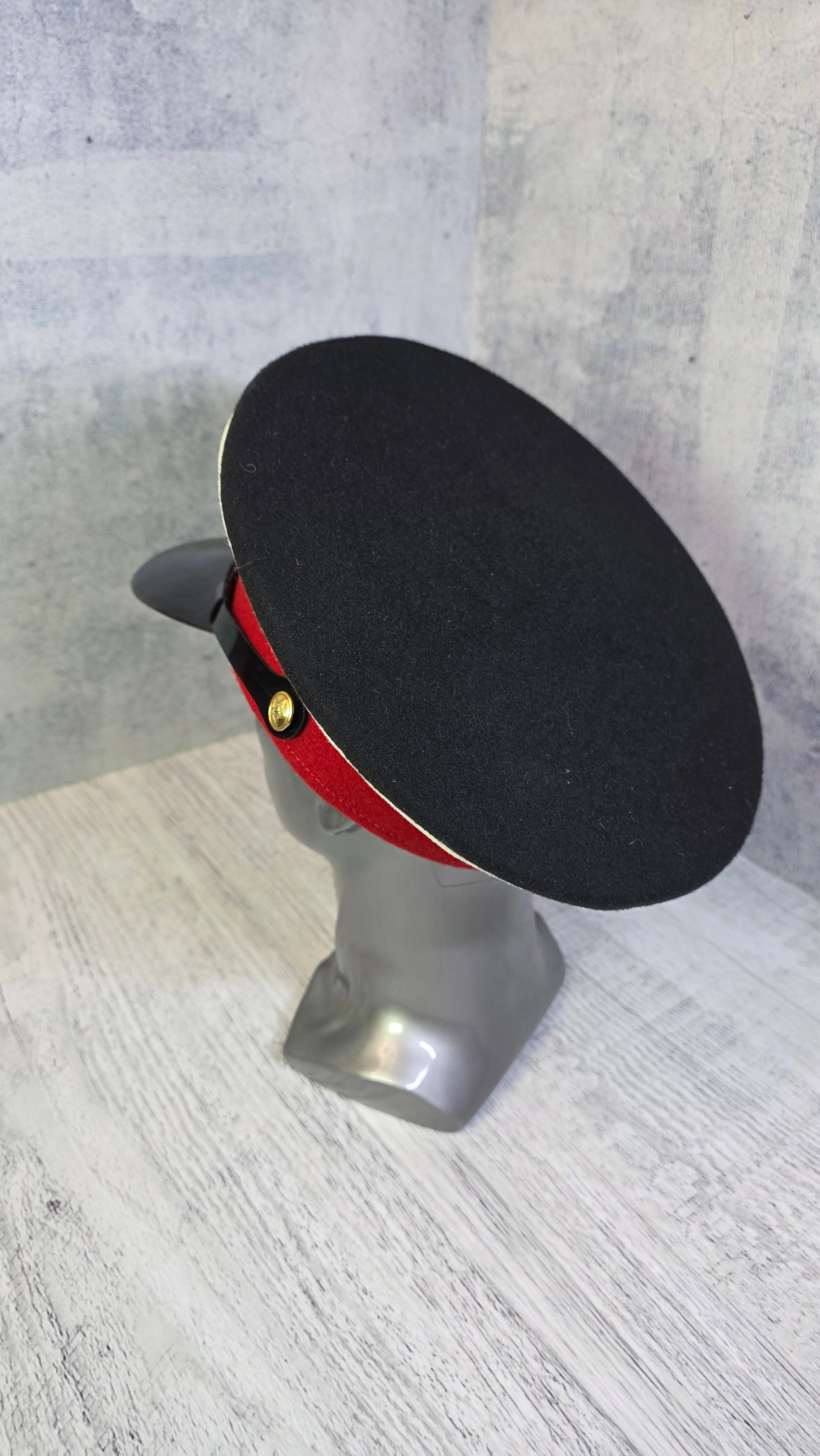 USSR Suvorov Cadet Parade Hat Vintage Soviet Officer Style Visor Cap