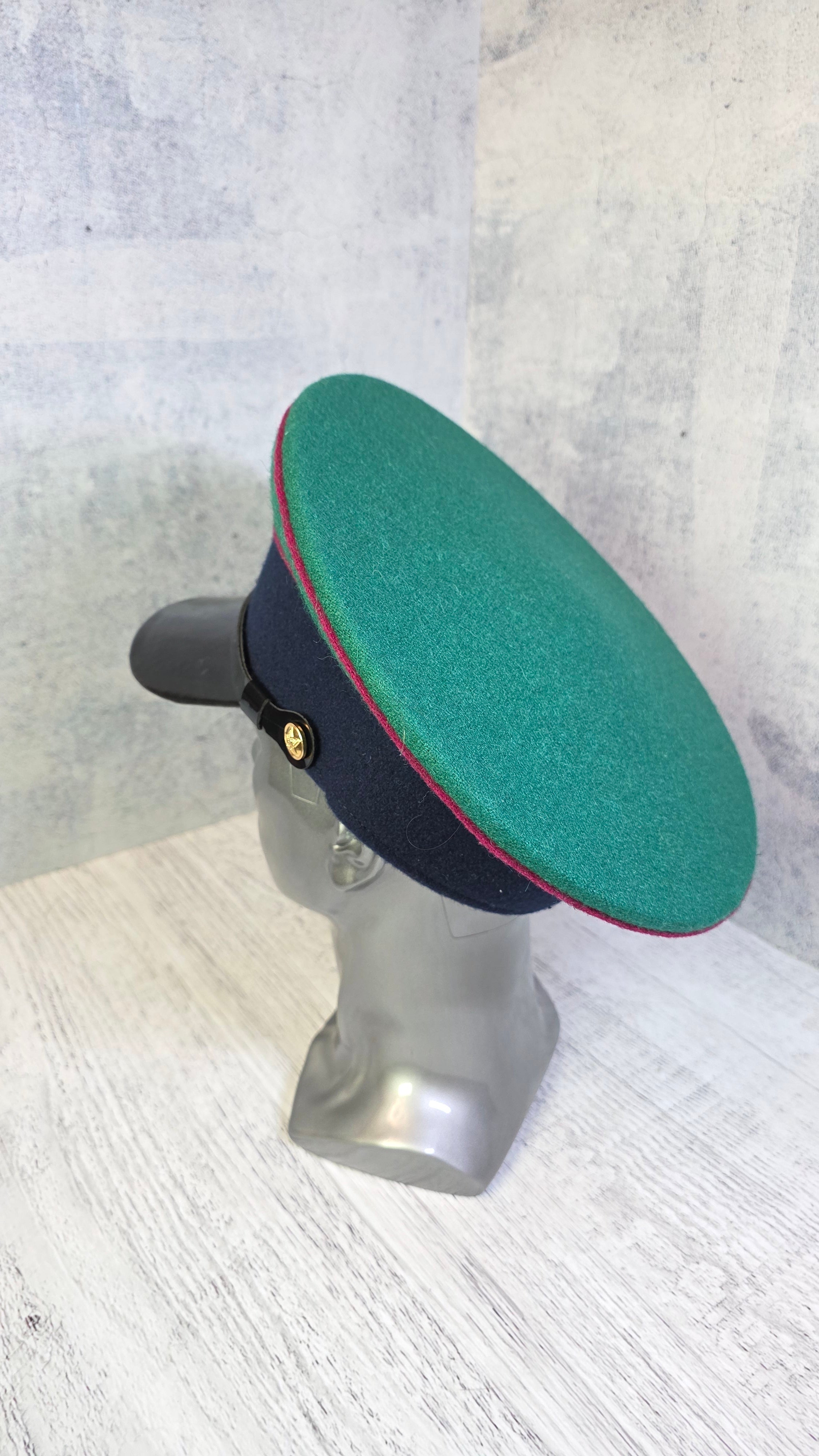 USSR Border Troops Parade Cap Vintage Soviet Green Visor Hat - Legend Returns Vintage