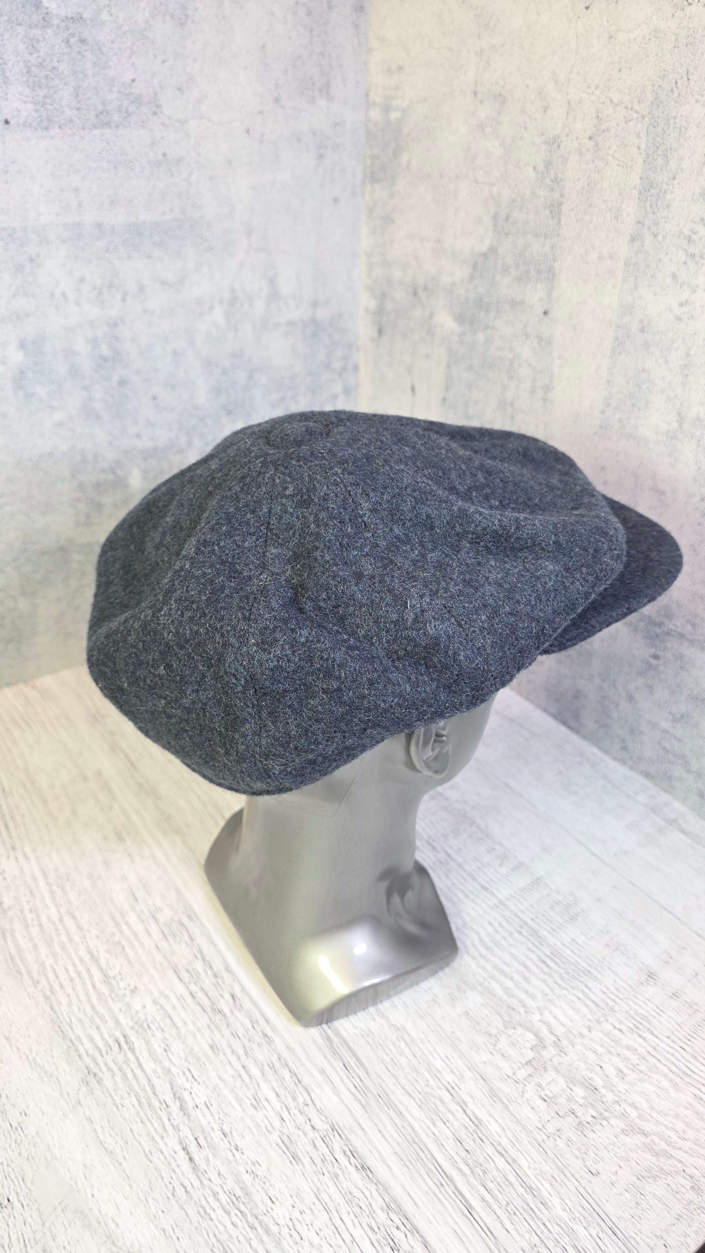 Vintage Grey Wool Newsboy Cap Gatsby Style Baker Boy Hat - Legend Returns Vintage