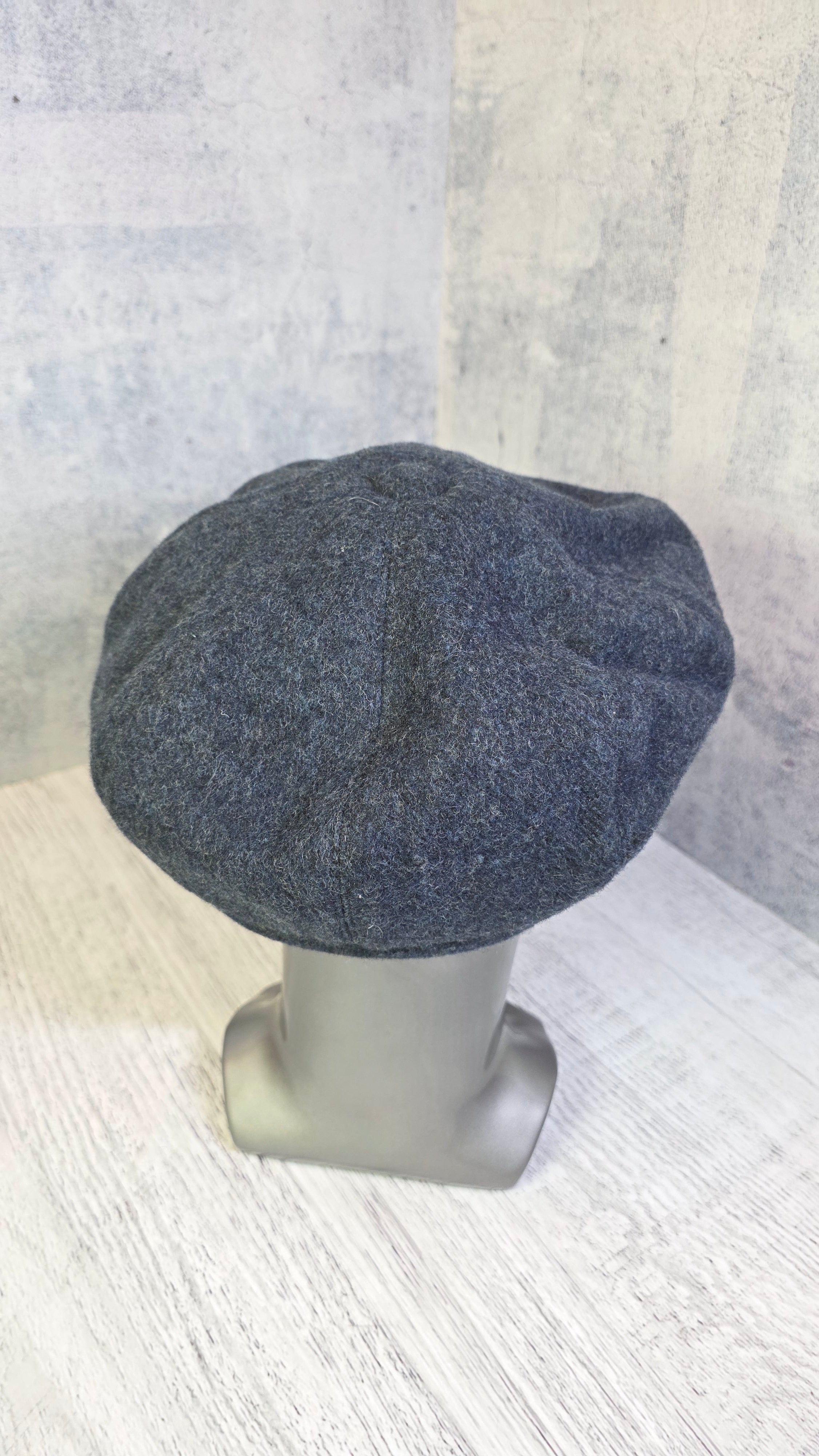 Vintage Grey Wool Newsboy Cap Gatsby Style Baker Boy Hat - Legend Returns Vintage